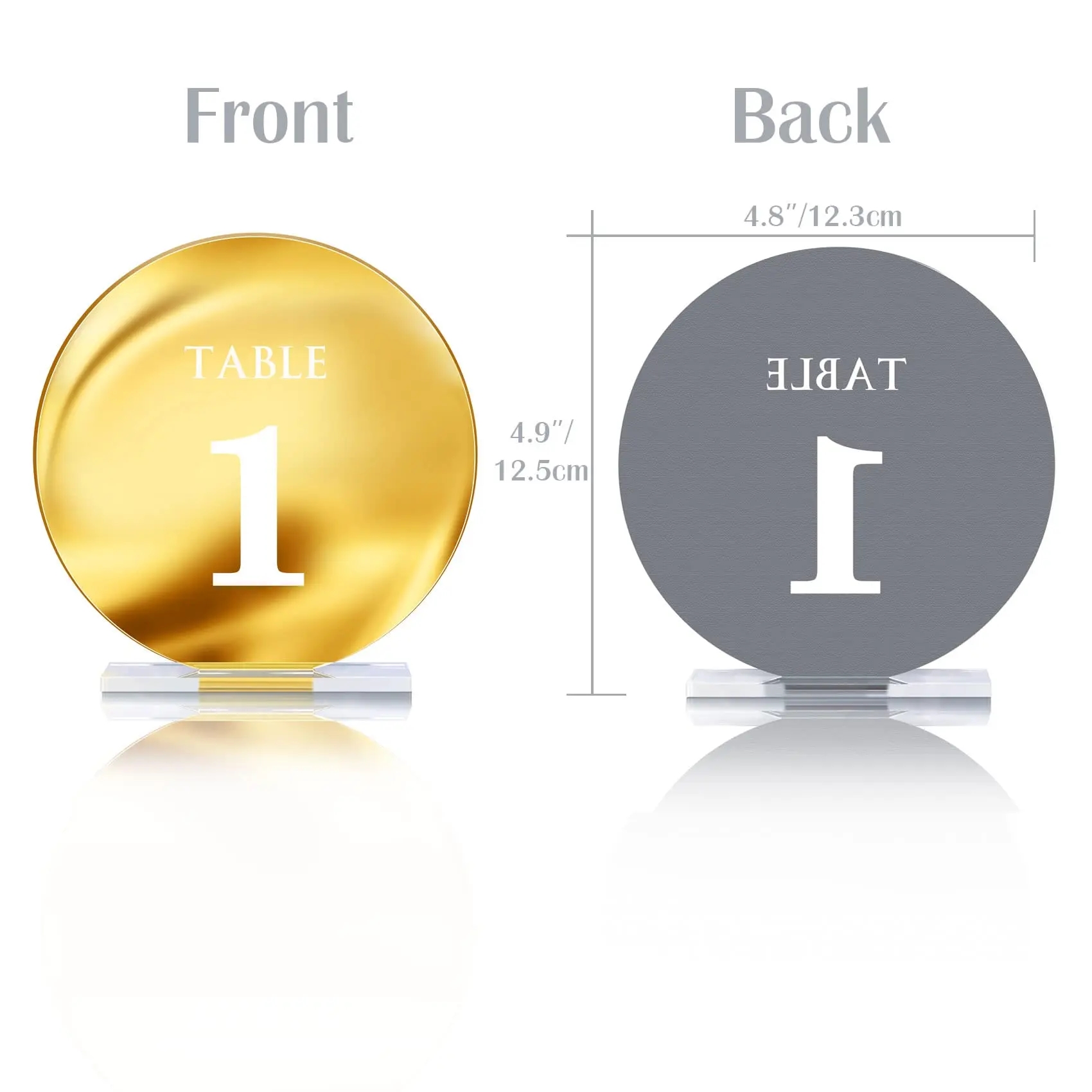 1 25 Acrylic Wedding Table Numbers With Stands Mirror Gold Table Number Signs And Holders For Reception Party Event Decoration AliExpress