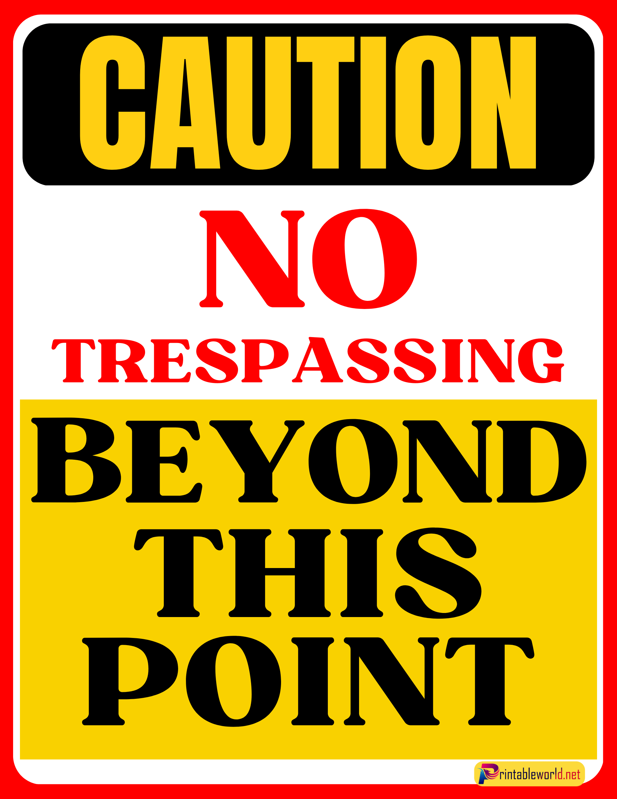 10 Printable No Trespassing Sign Printable World