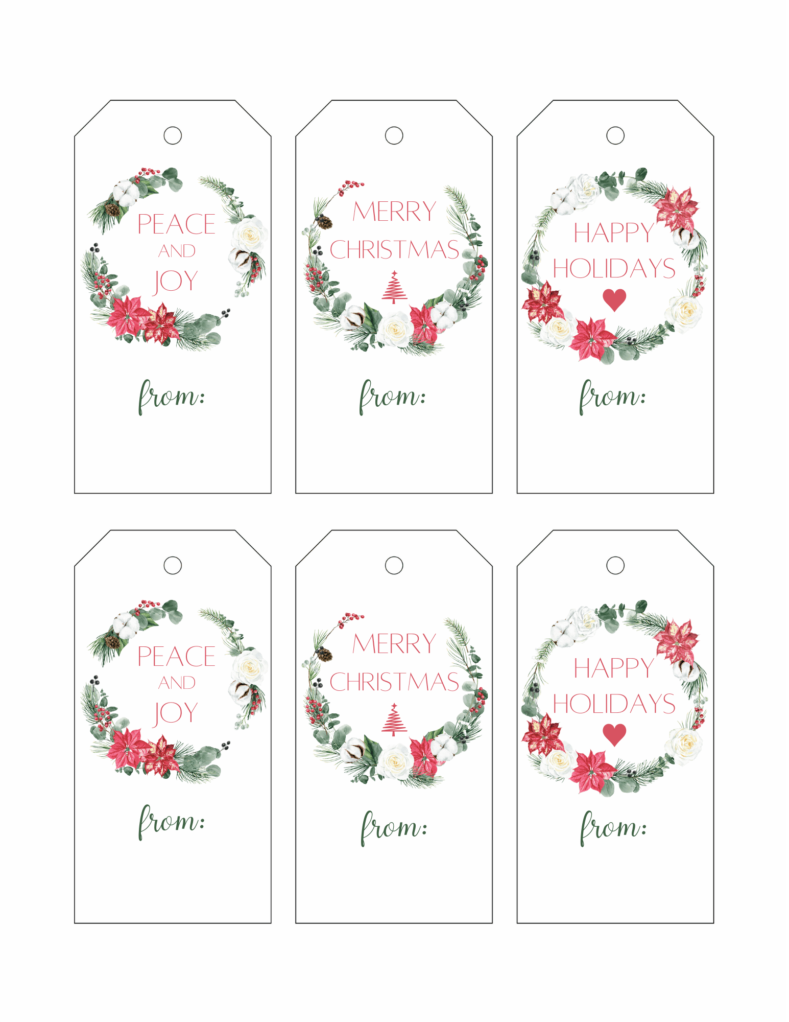 Free Printable Labels Christmas