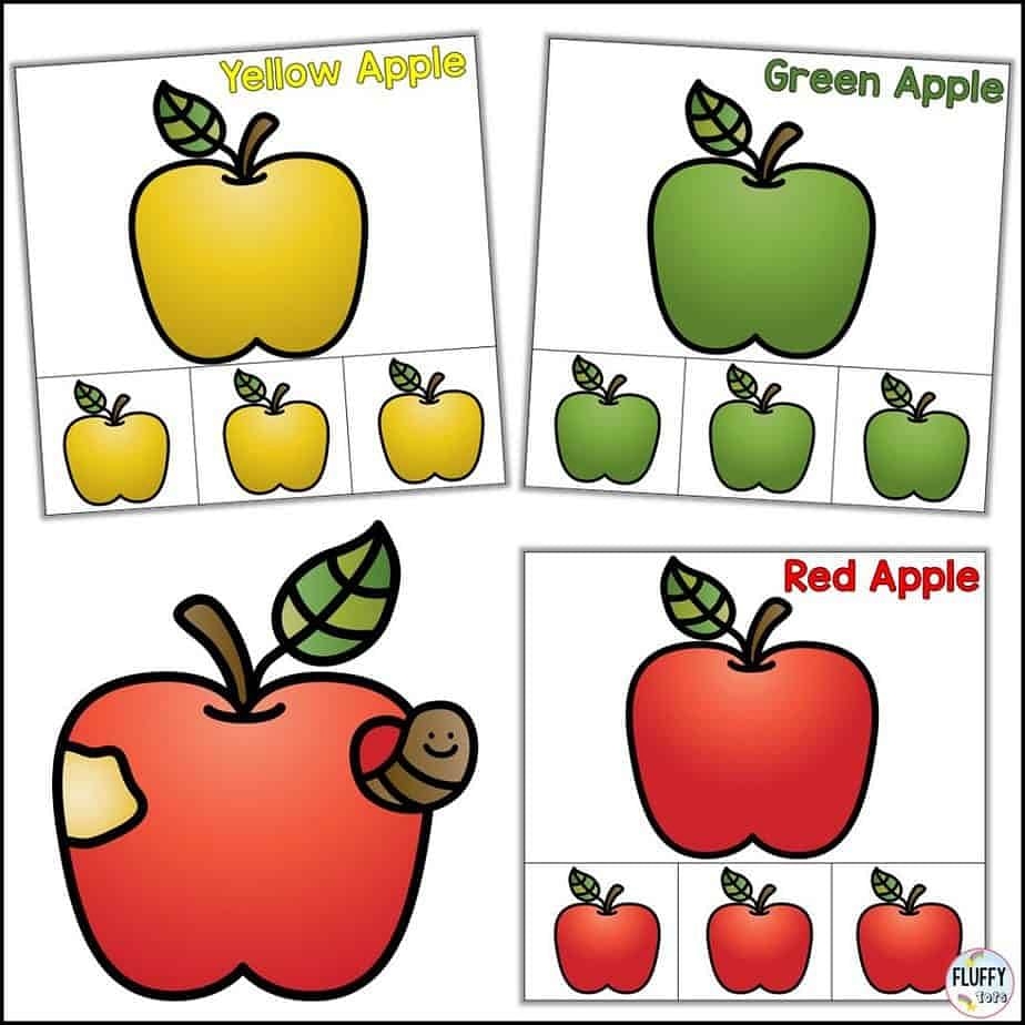 11 FREE Apple Themed Printable And Apple Lesson Plan For Preschool And Toddlers FluffyTots