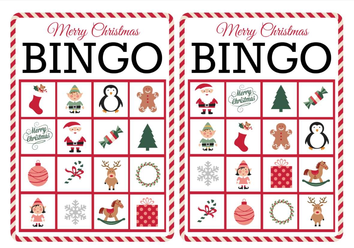 12 Free Printable Christmas Bingo Games For The Family