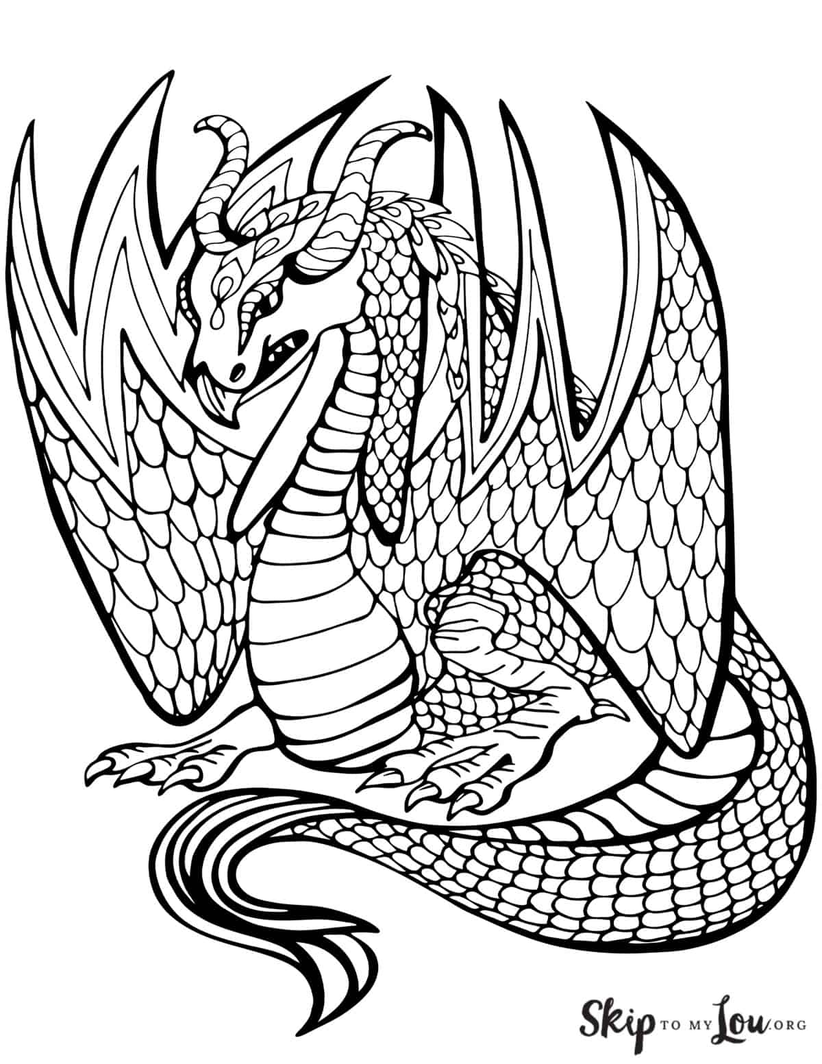 15 Dazzling Dragon Coloring Pages Skip To My Lou
