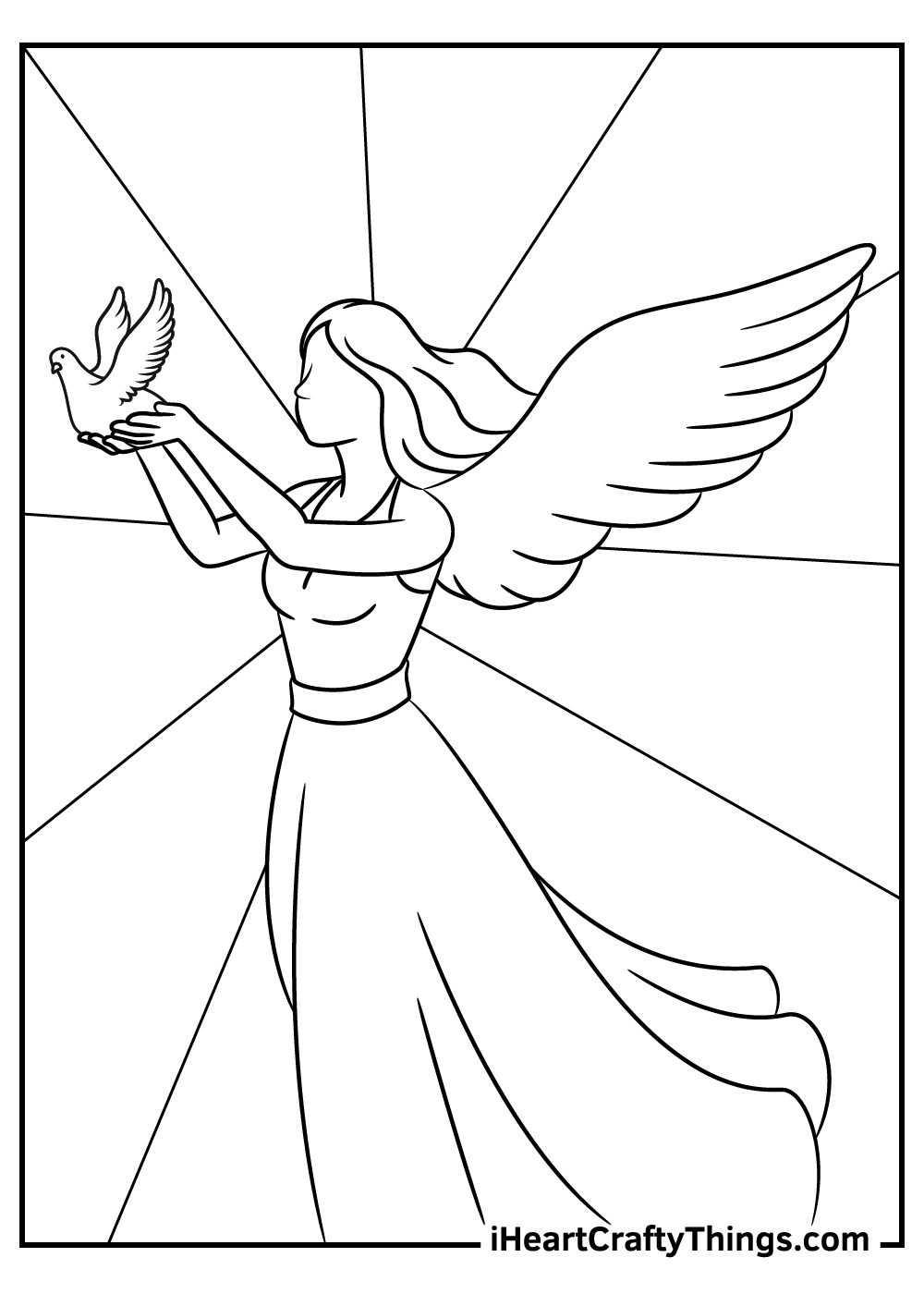 15 Free Angels Coloring Pages PDF Updated 2024 