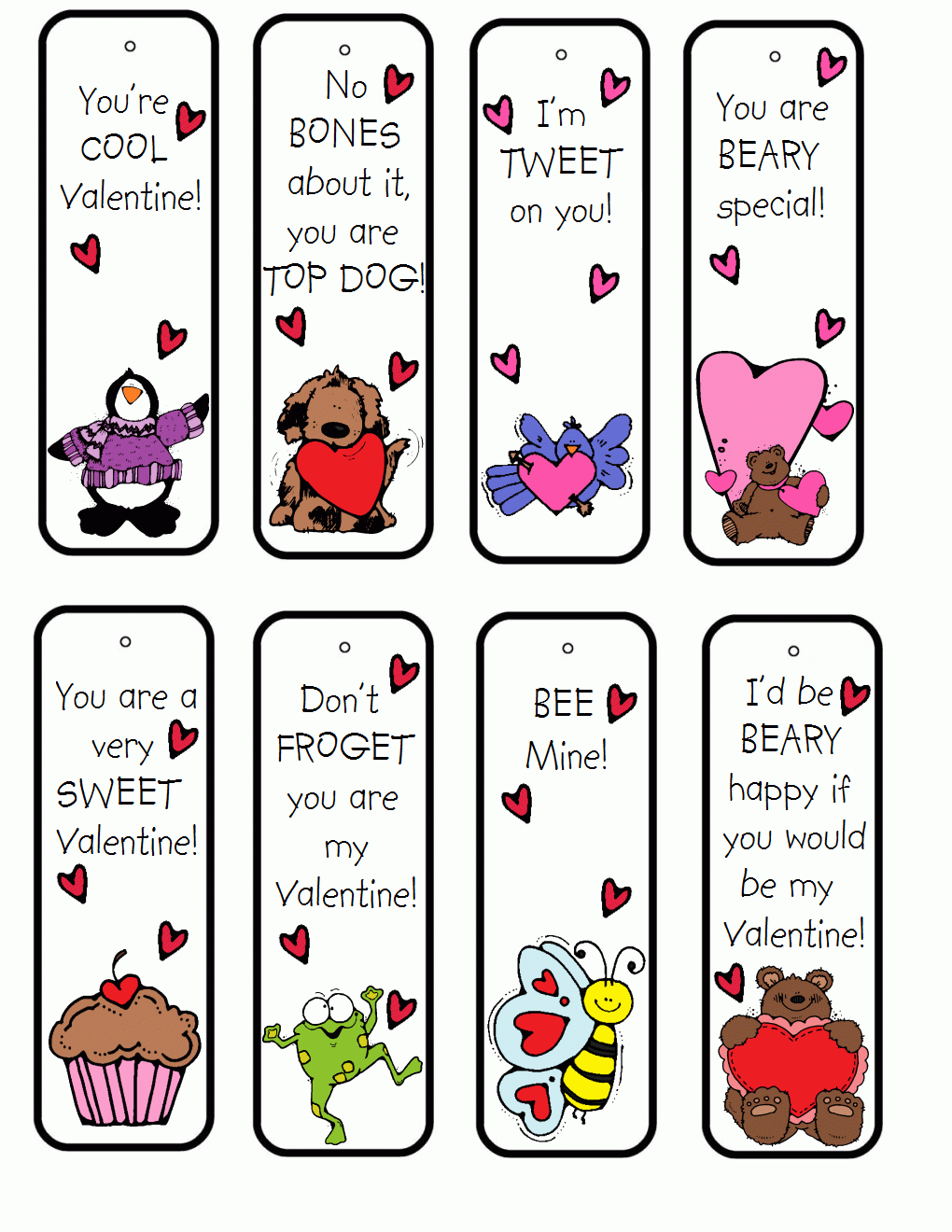 15 FREE Valentines Day Bookmark Printables Mommy Evolution