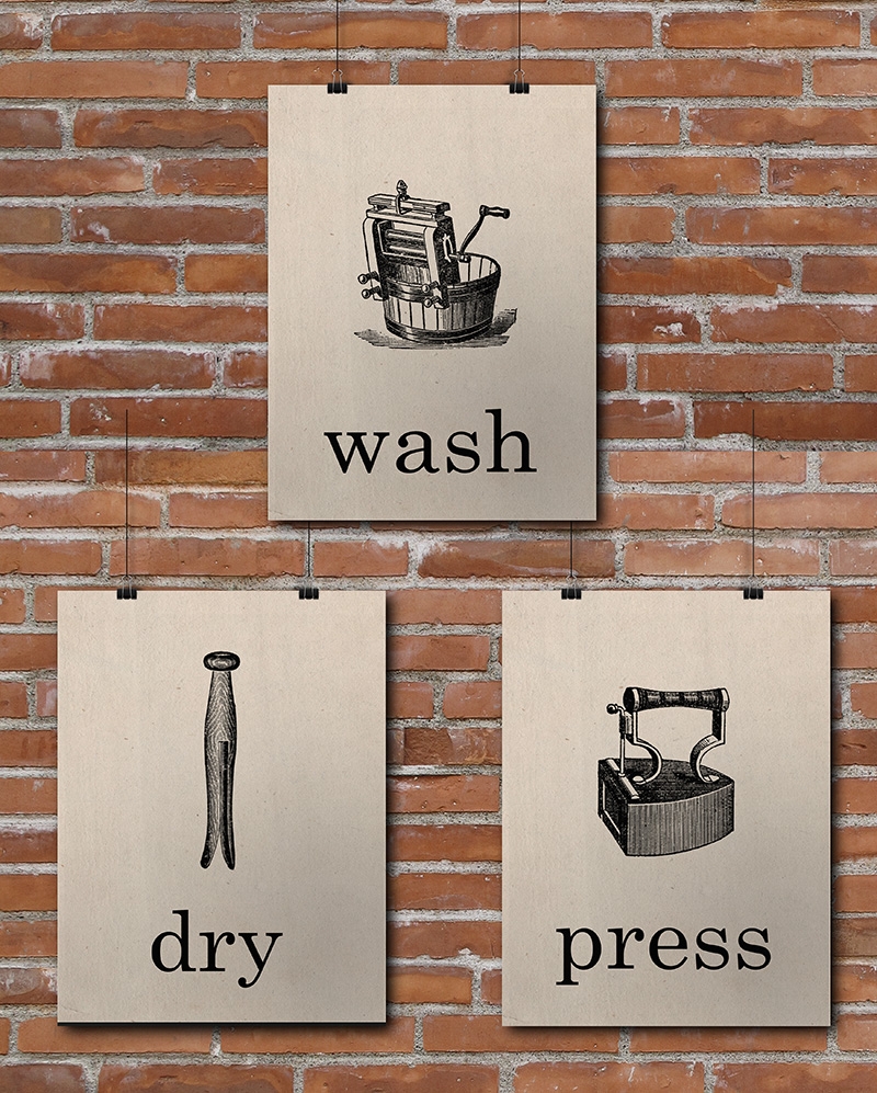 Free Vintage Laundry Room Printables
