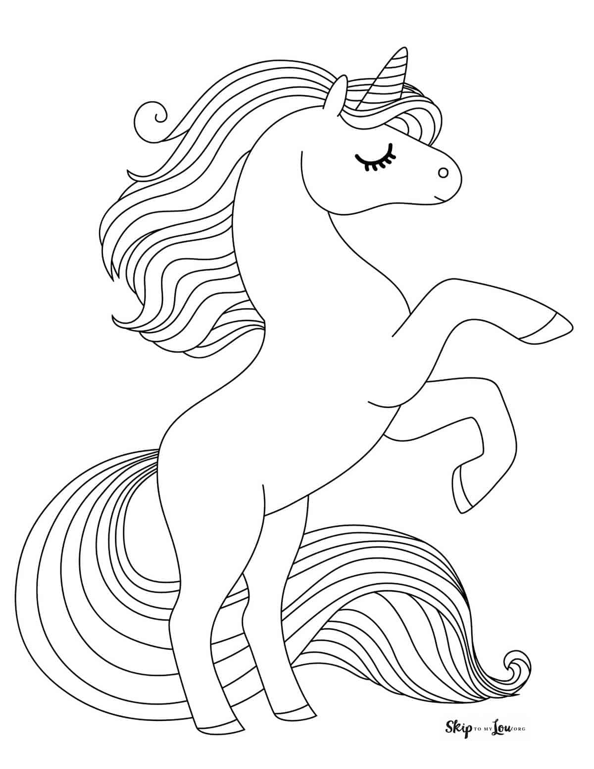 15 Magical Unicorn Coloring Pages Print For Free Skip To My Lou