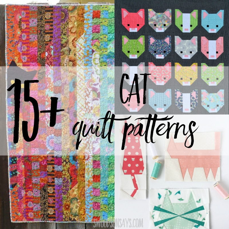 15 Modern Cat Quilt Patterns To Sew Swoodson Says