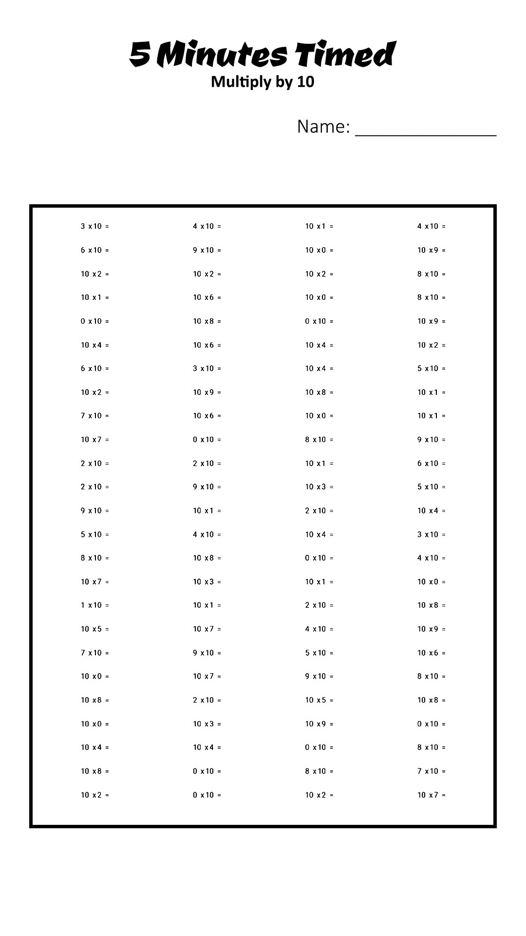 19 Timed Multiplication Worksheets Free PDF At Worksheeto
