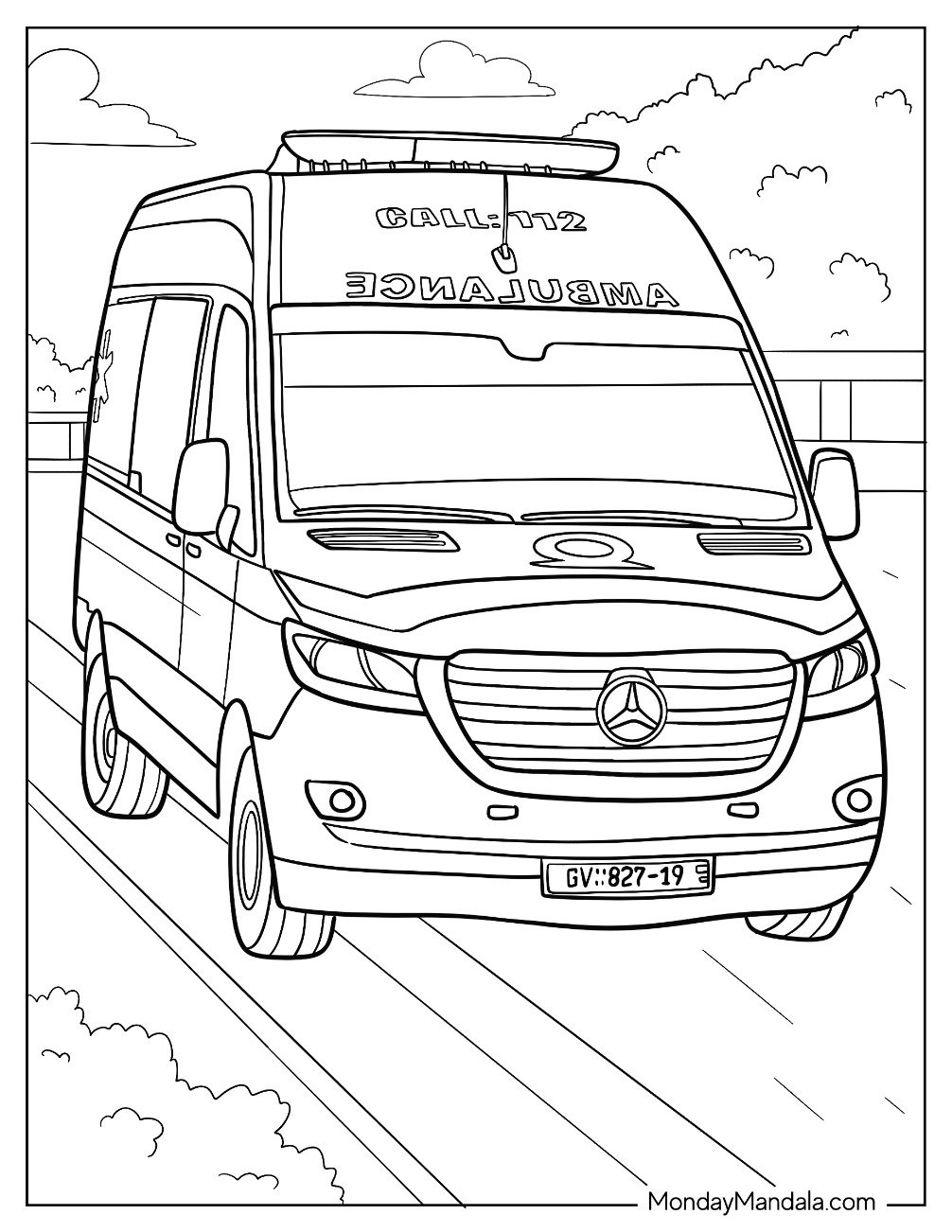 20 Ambulance Coloring Pages Free PDF Printables 
