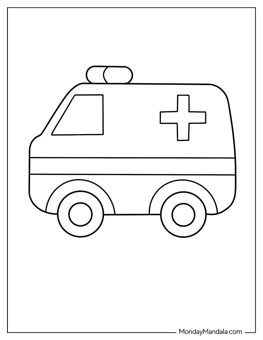 Free Printable Ambulance Coloring Pages