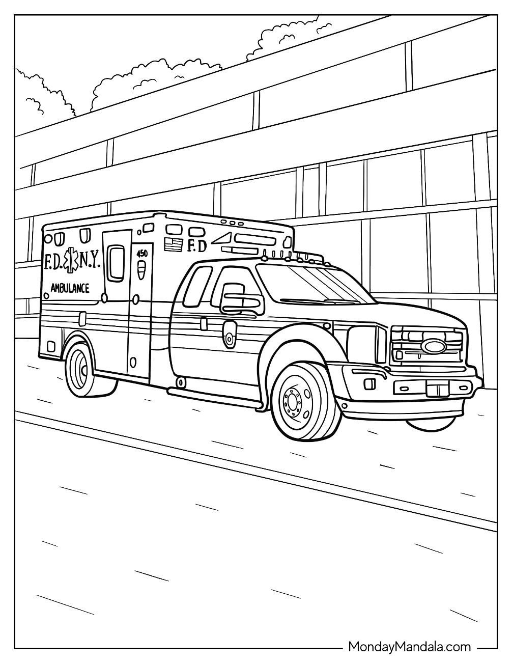 20 Ambulance Coloring Pages Free PDF Printables 