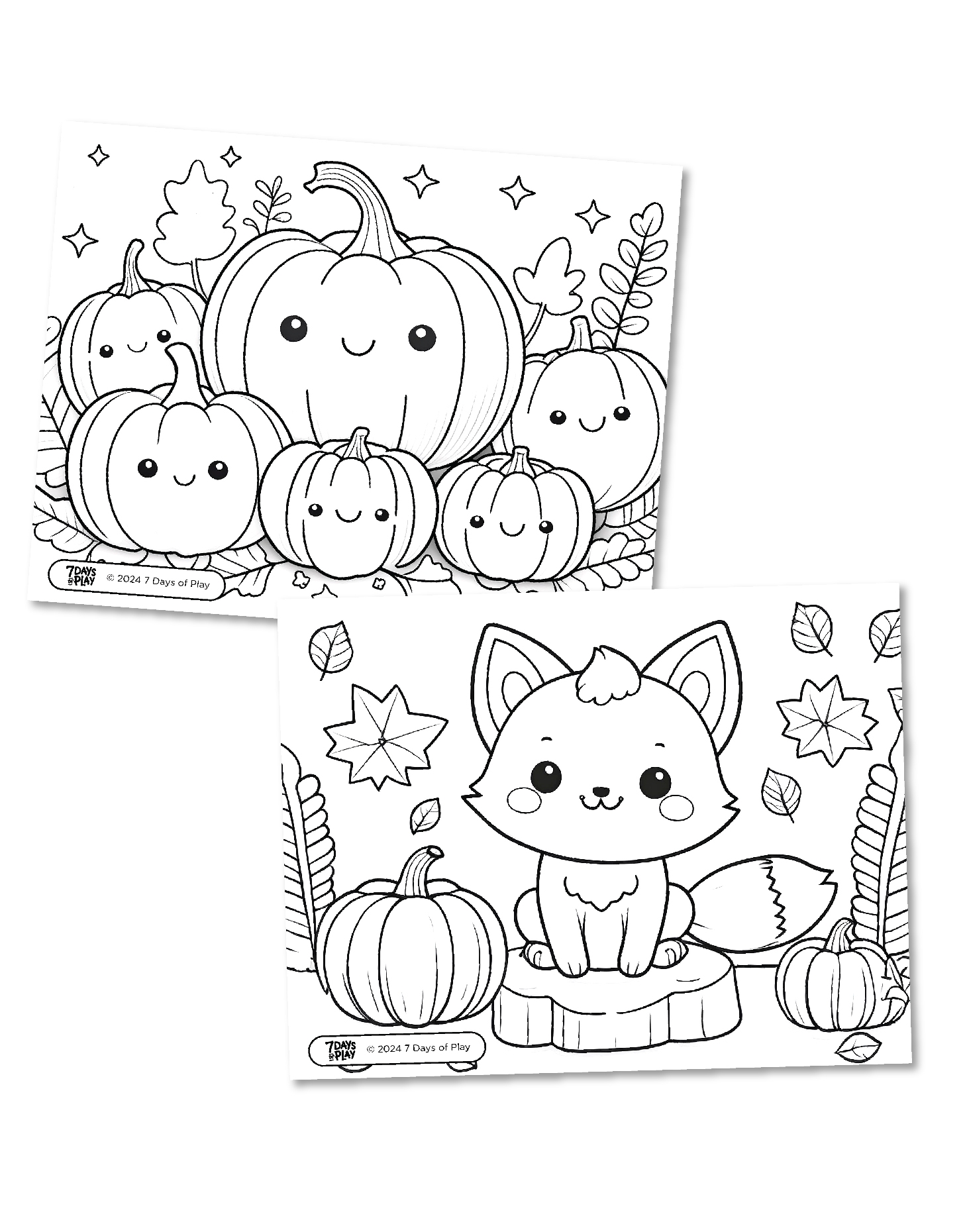 20 Fall Themed Coloring Pages Printable 7 Days Of Play