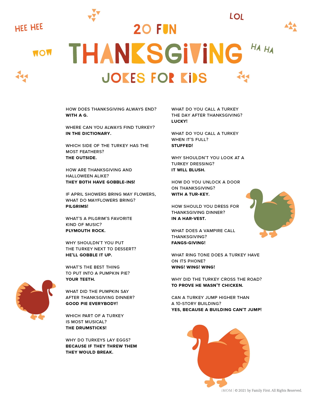 20 Fun Thanksgiving Jokes For Kids IMOM