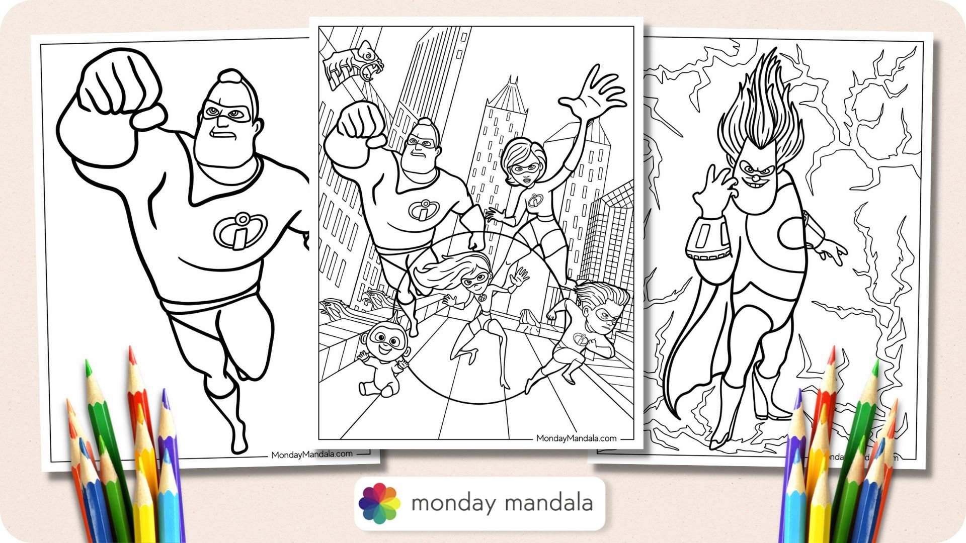 20 Incredibles Coloring Pages Free PDF Printables 
