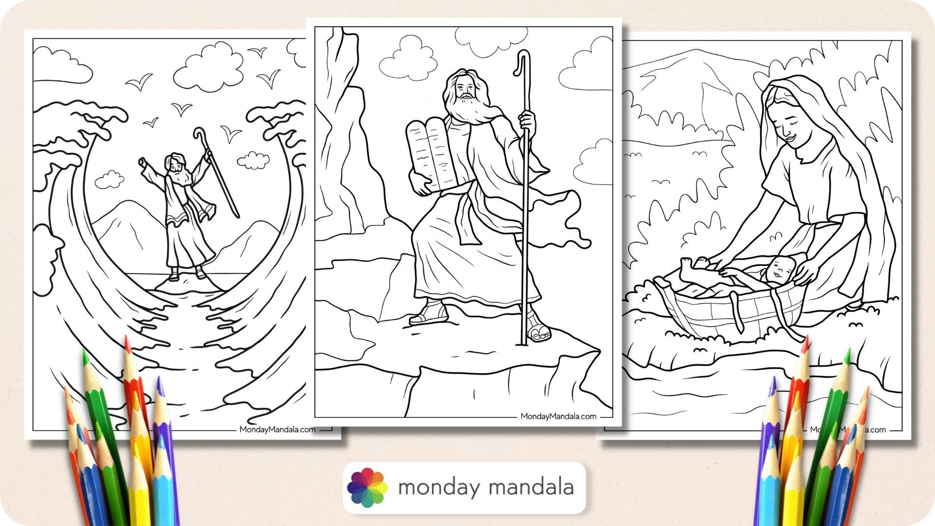 20 Moses Coloring Pages Free PDF Printables 