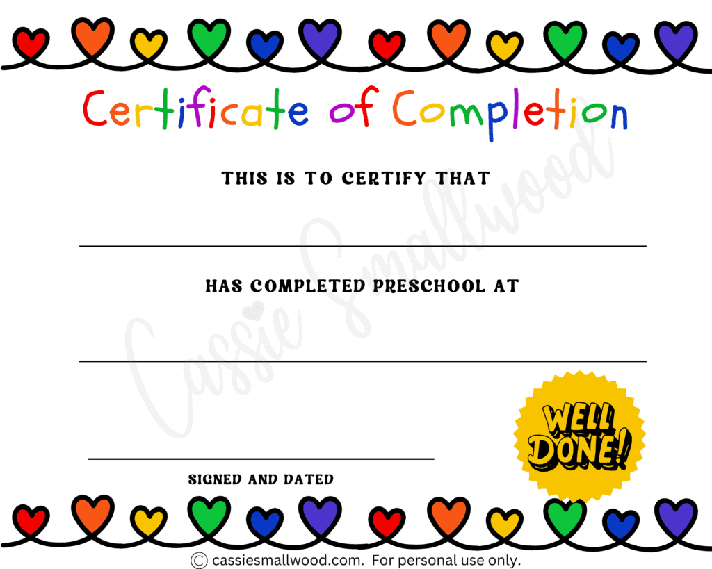 Free Printable Graduation Certificate