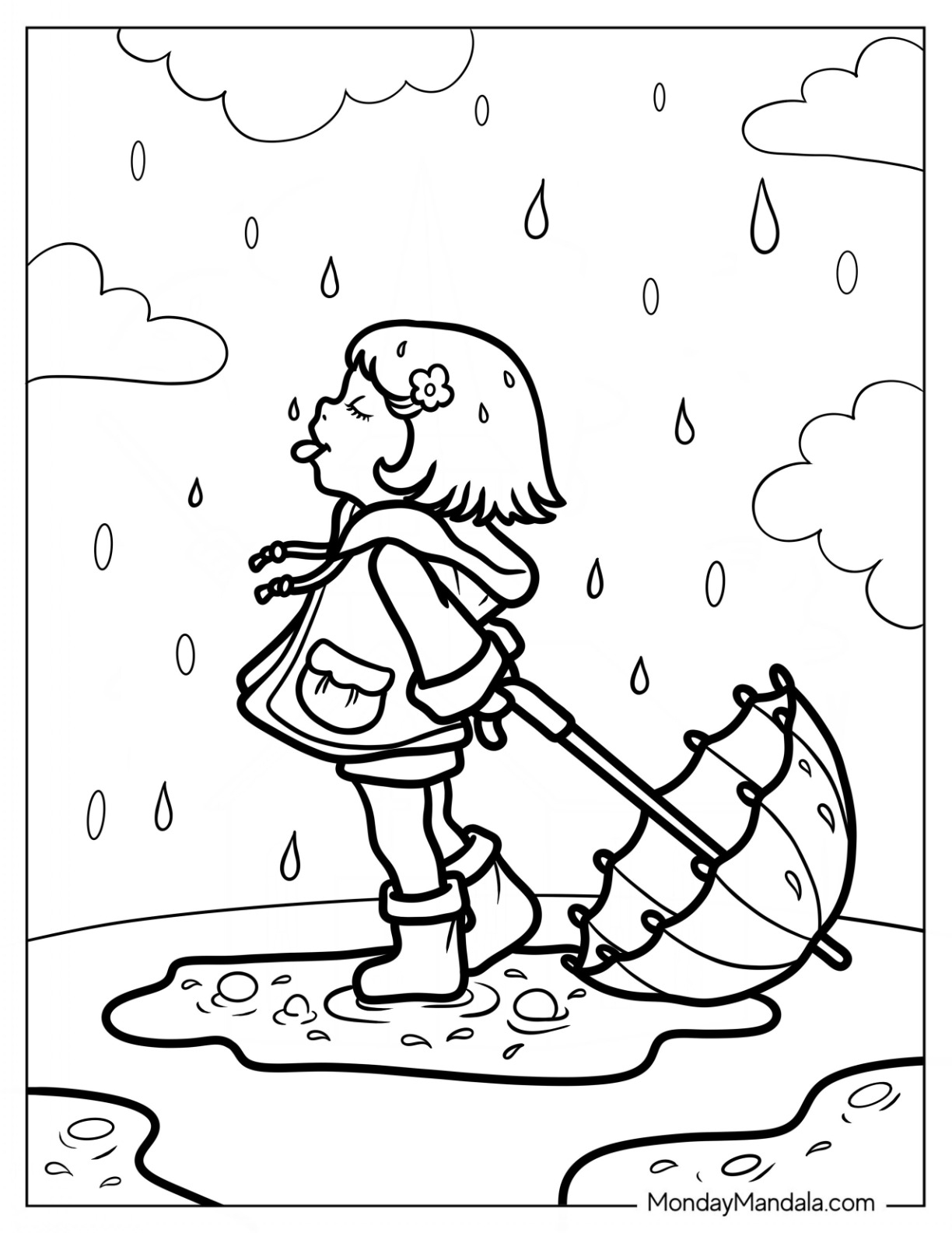 Free Printable Raining Day Card