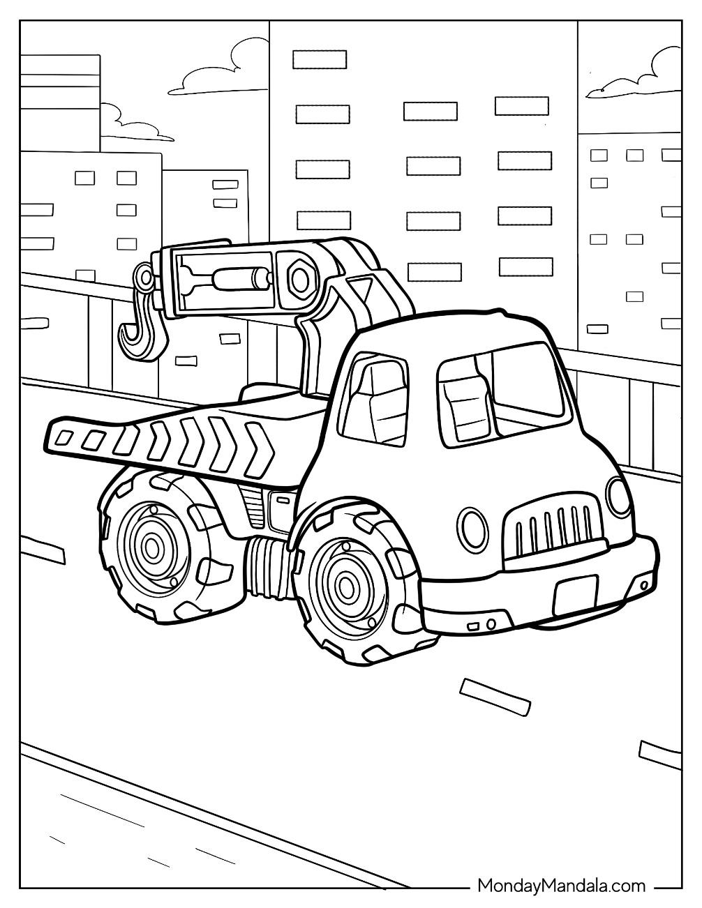 20 Tow Truck Coloring Pages Free PDF Printables 