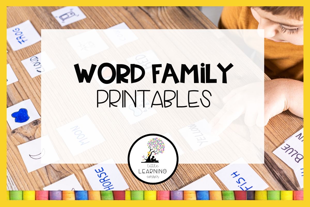 200 Fun Word Family Printables Little Learning Corner