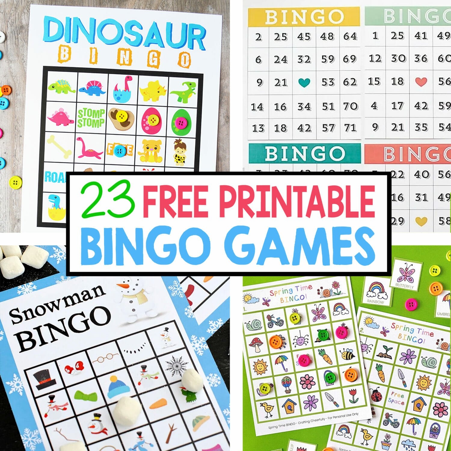 23 Free Printable Bingo Games Crafting Cheerfully