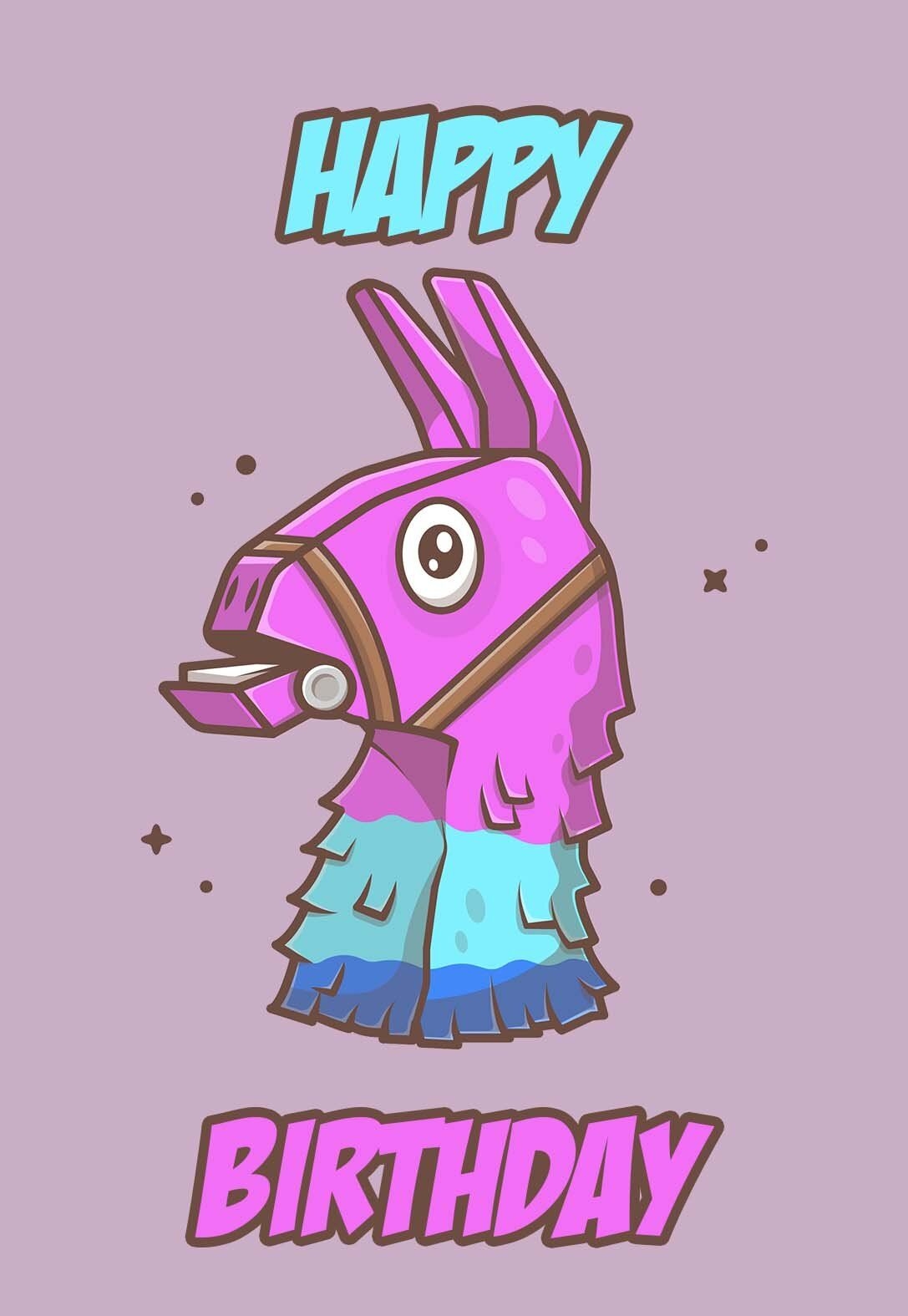 3 Awesome Fortnite Printable Birthday Cards free PRINTBIRTHDAY CARDS