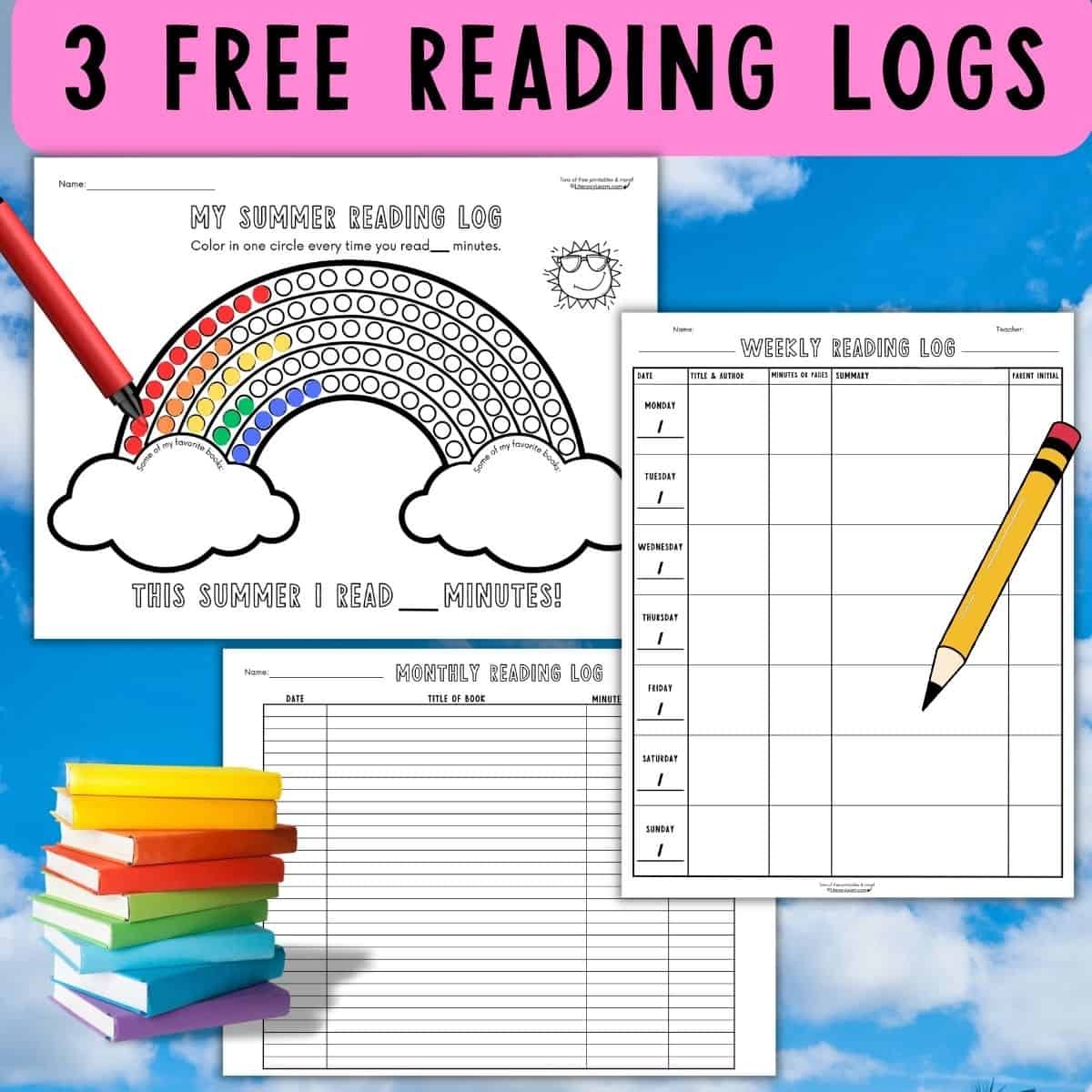 3 Free Printable Reading Log Templates Weekly Monthly Summer Literacy Learn