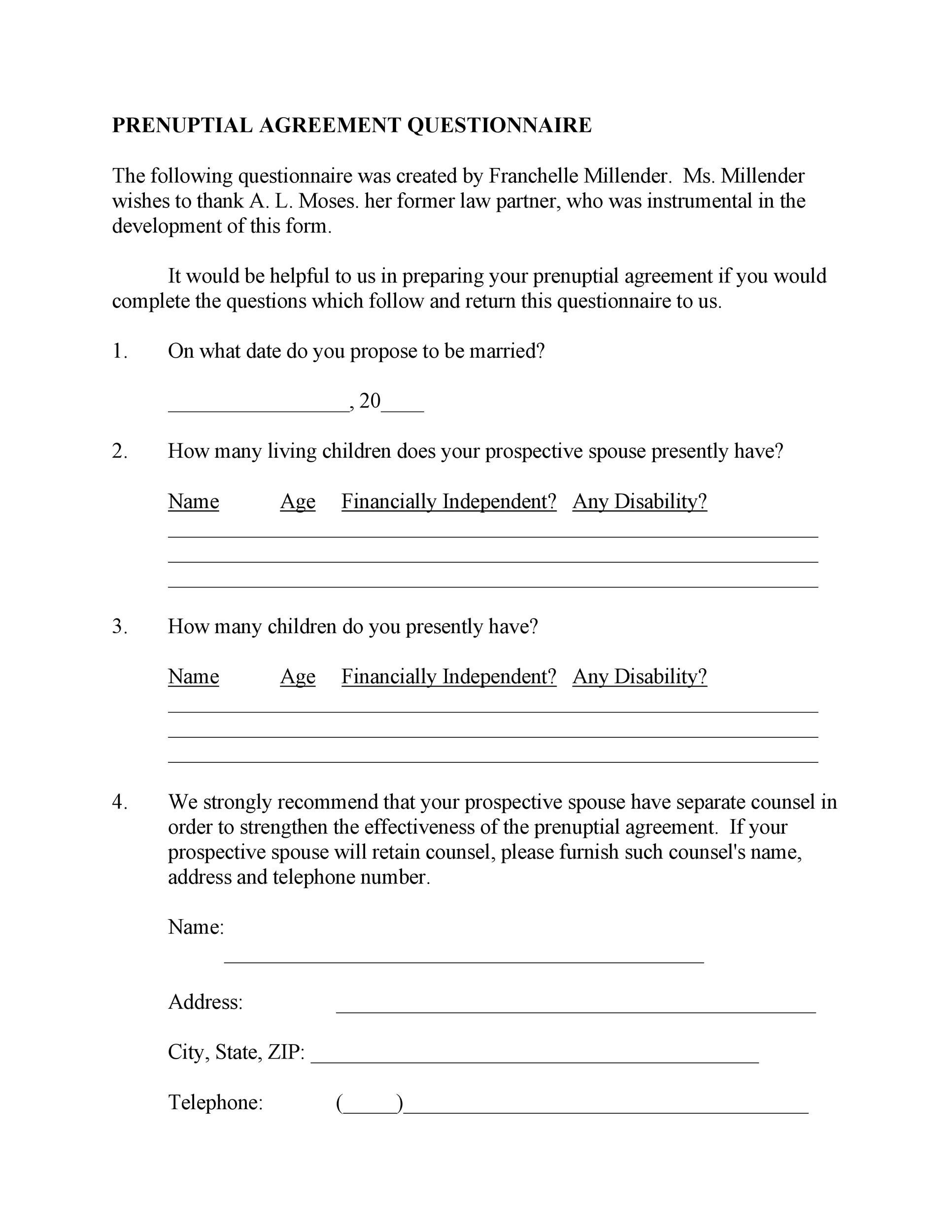 30 Simple Prenuptial Agreement Templates Prenup Examples 