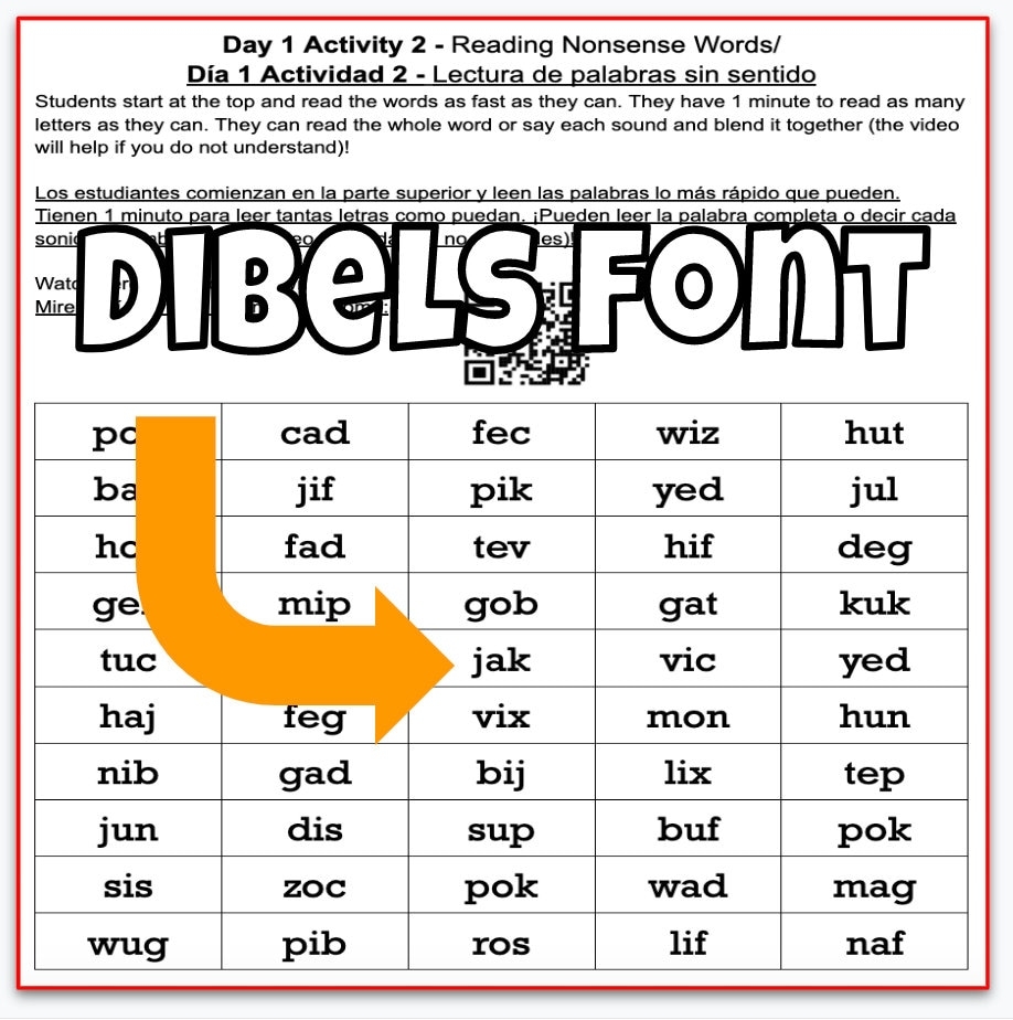 40 Days Of Nonsense Words Fluency Practice NWF Dibels Practice Kindergarten Assessment Etsy