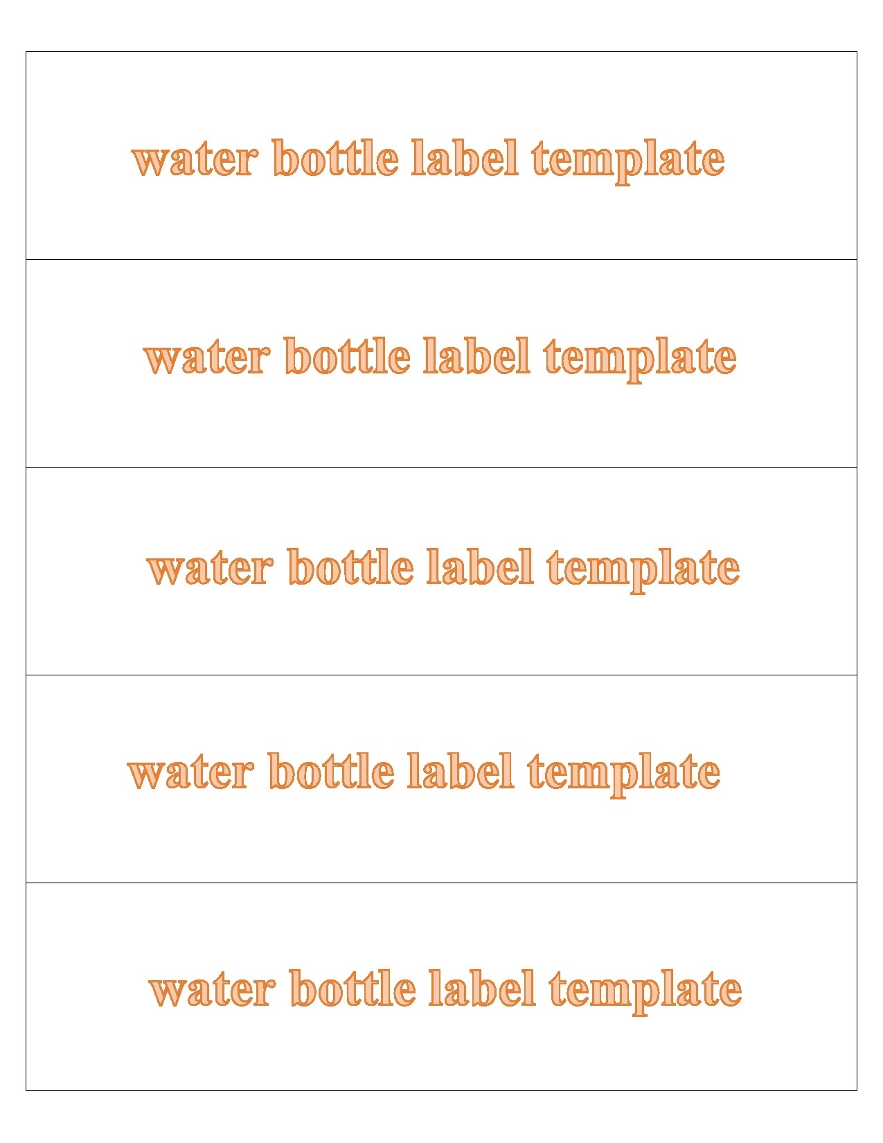 Free Water Bottle Label Printables