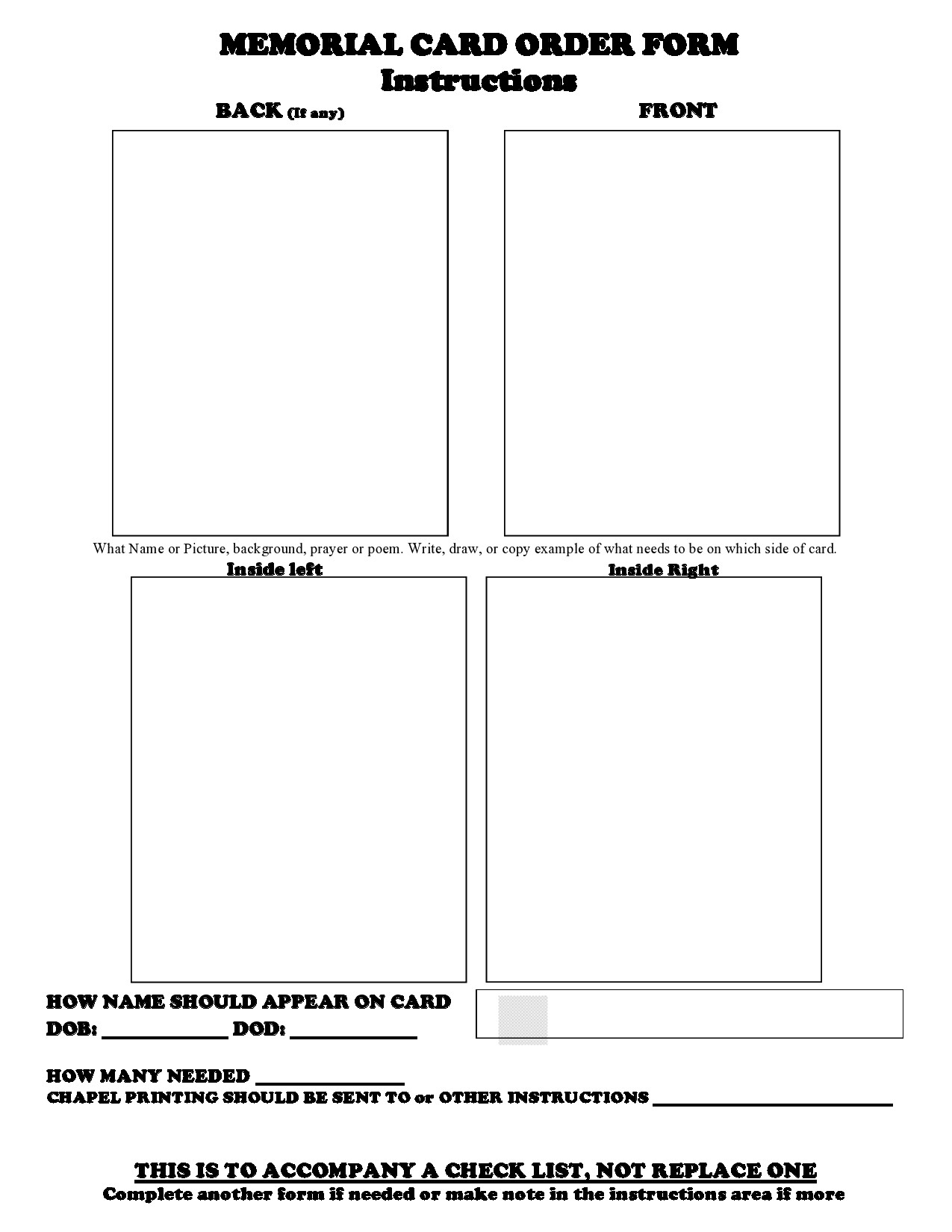 40 Printable Memorial Card Templates In Loving Memory 