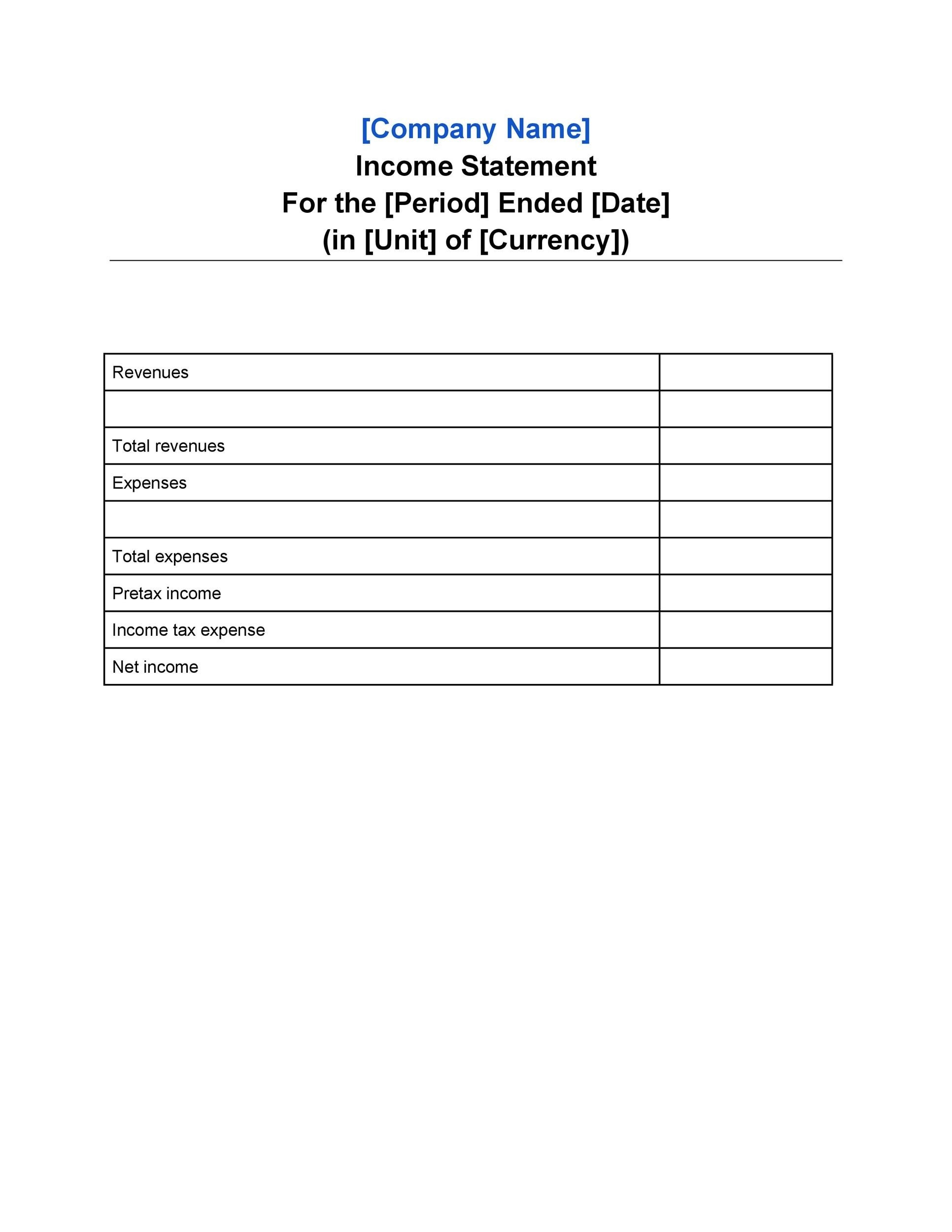 41 FREE Income Statement Templates Examples TemplateLab