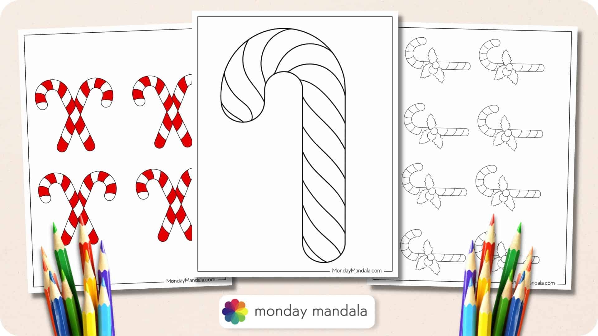 44 Candy Cane Templates Free PDF Printables 