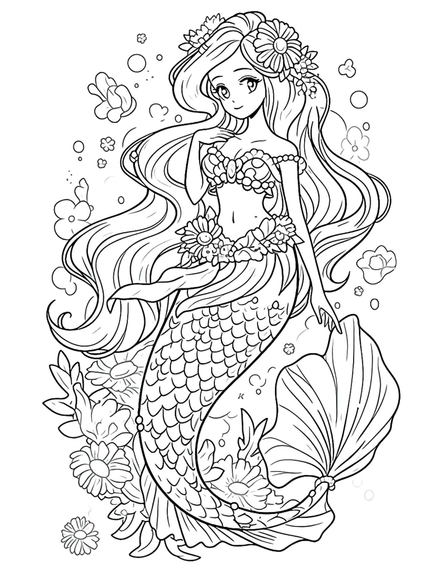 44 Mermaid Coloring Pages For Kids And Adults Our Mindful Life