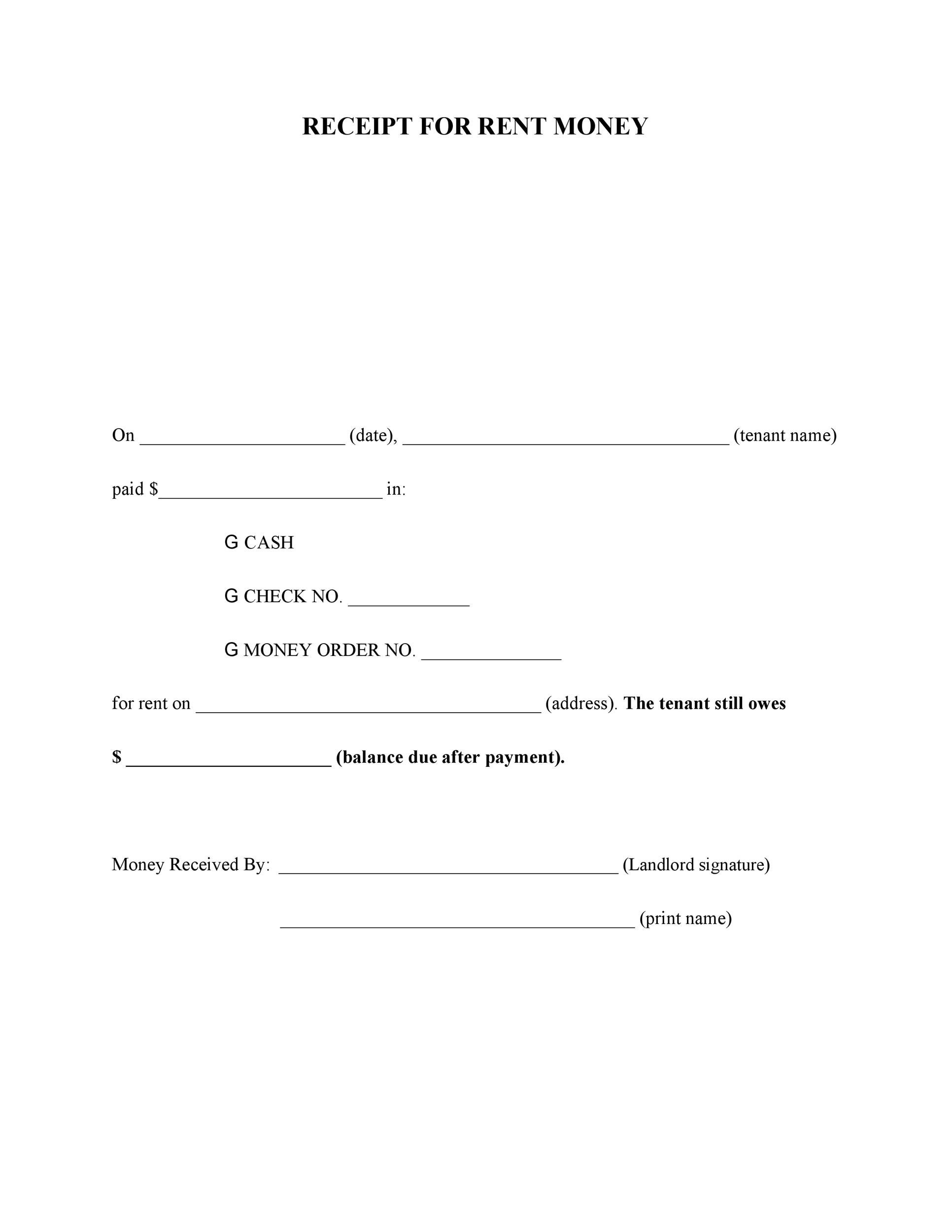 49 Printable Rent Receipts Free Templates TemplateLab