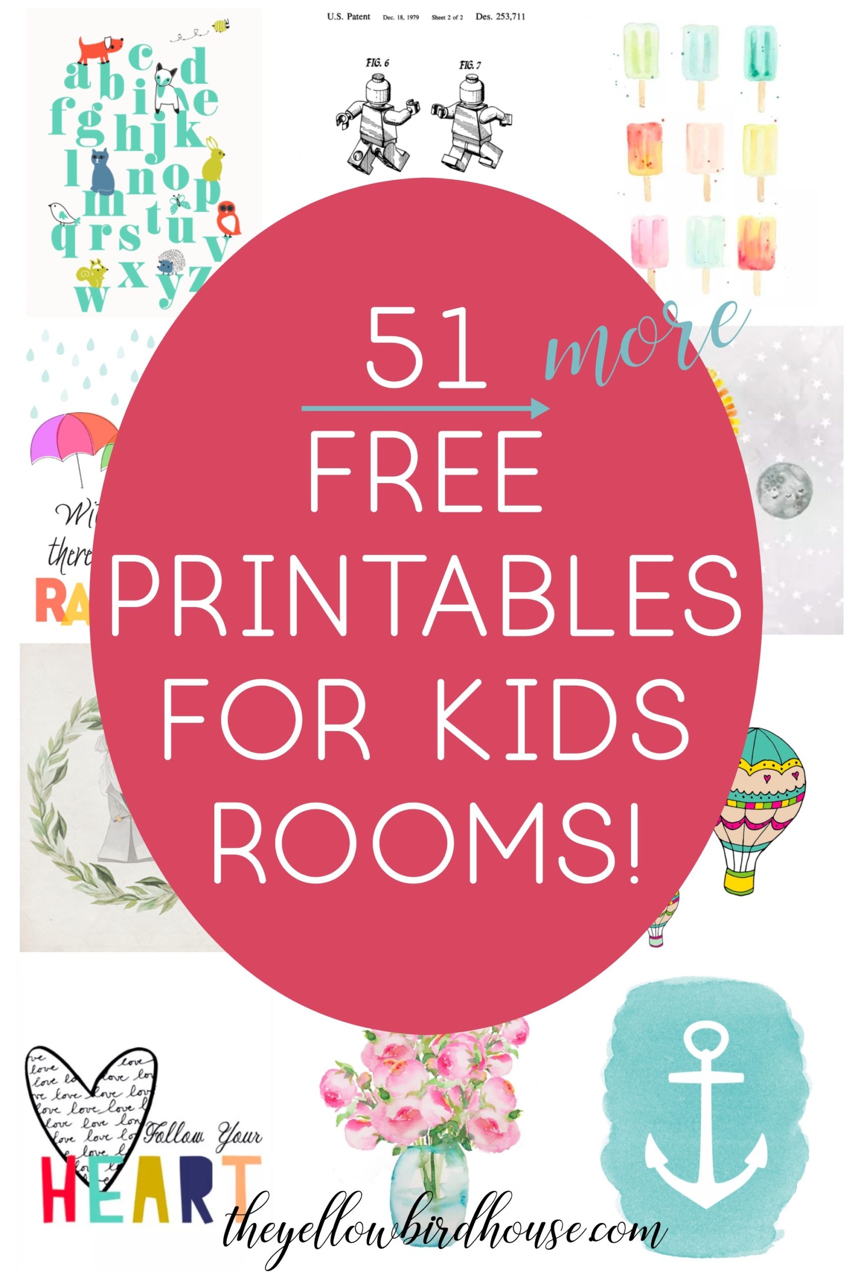 51 Free Printables For Kids Rooms Nursery Decor Series