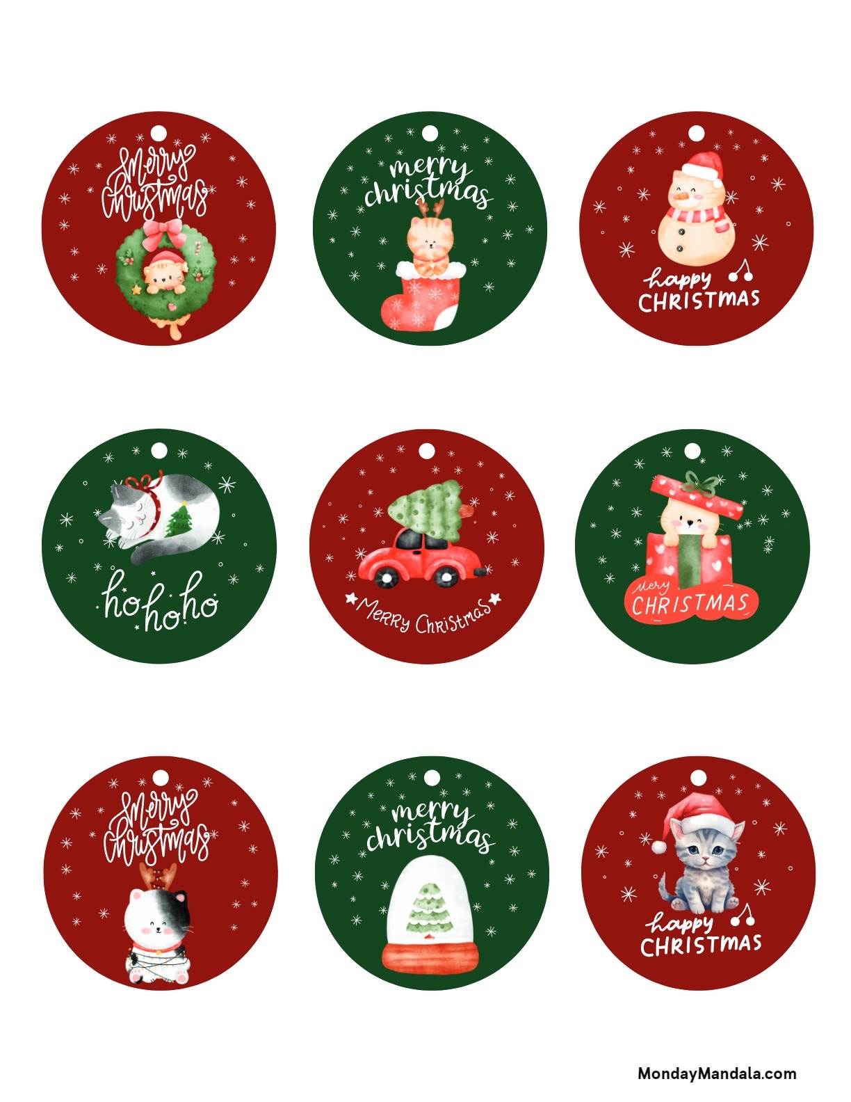 550 Printable Christmas Gift Tags Free PDF Templates 