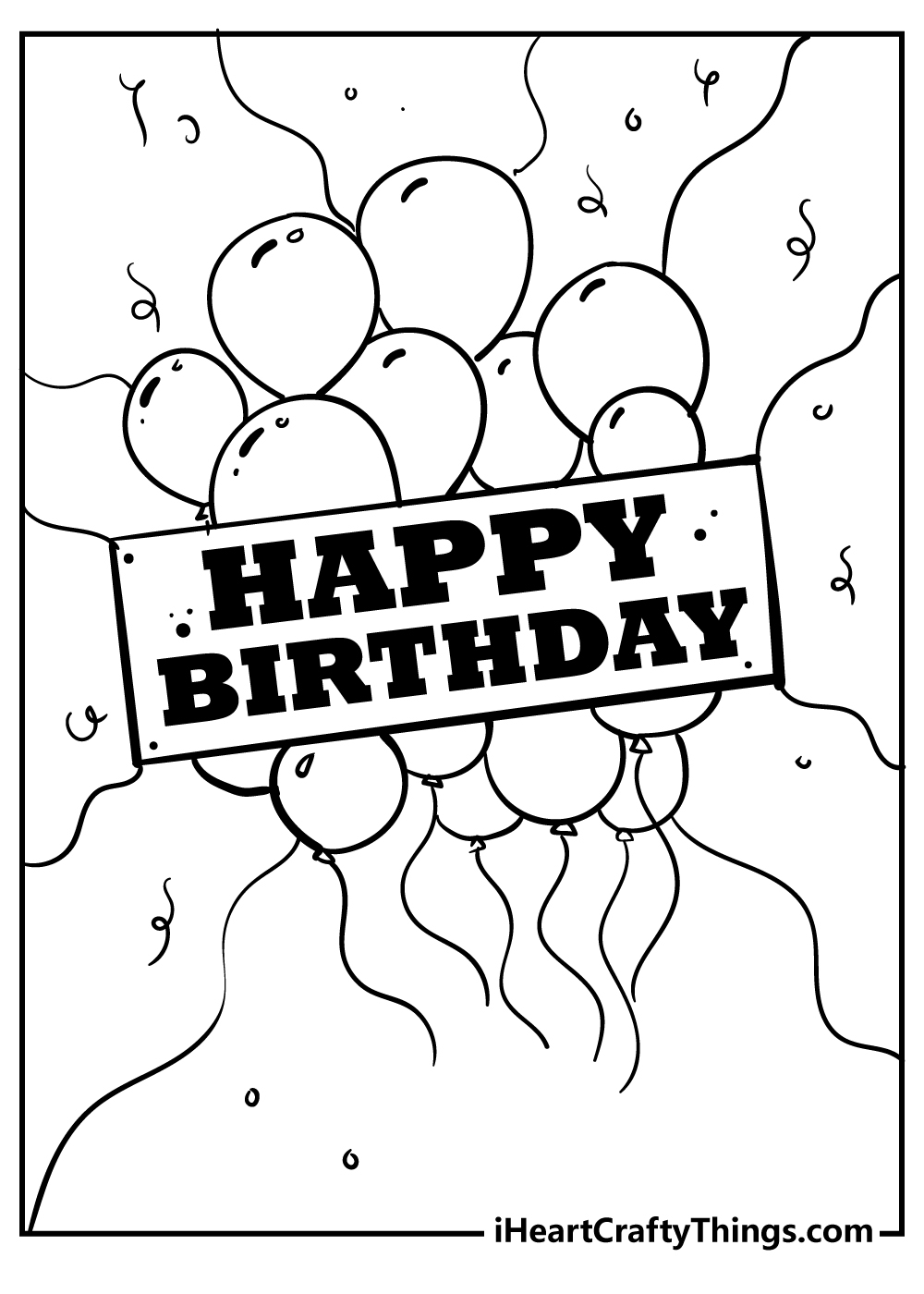 56 Happy Birthday Coloring Pages Cards 100 Free 