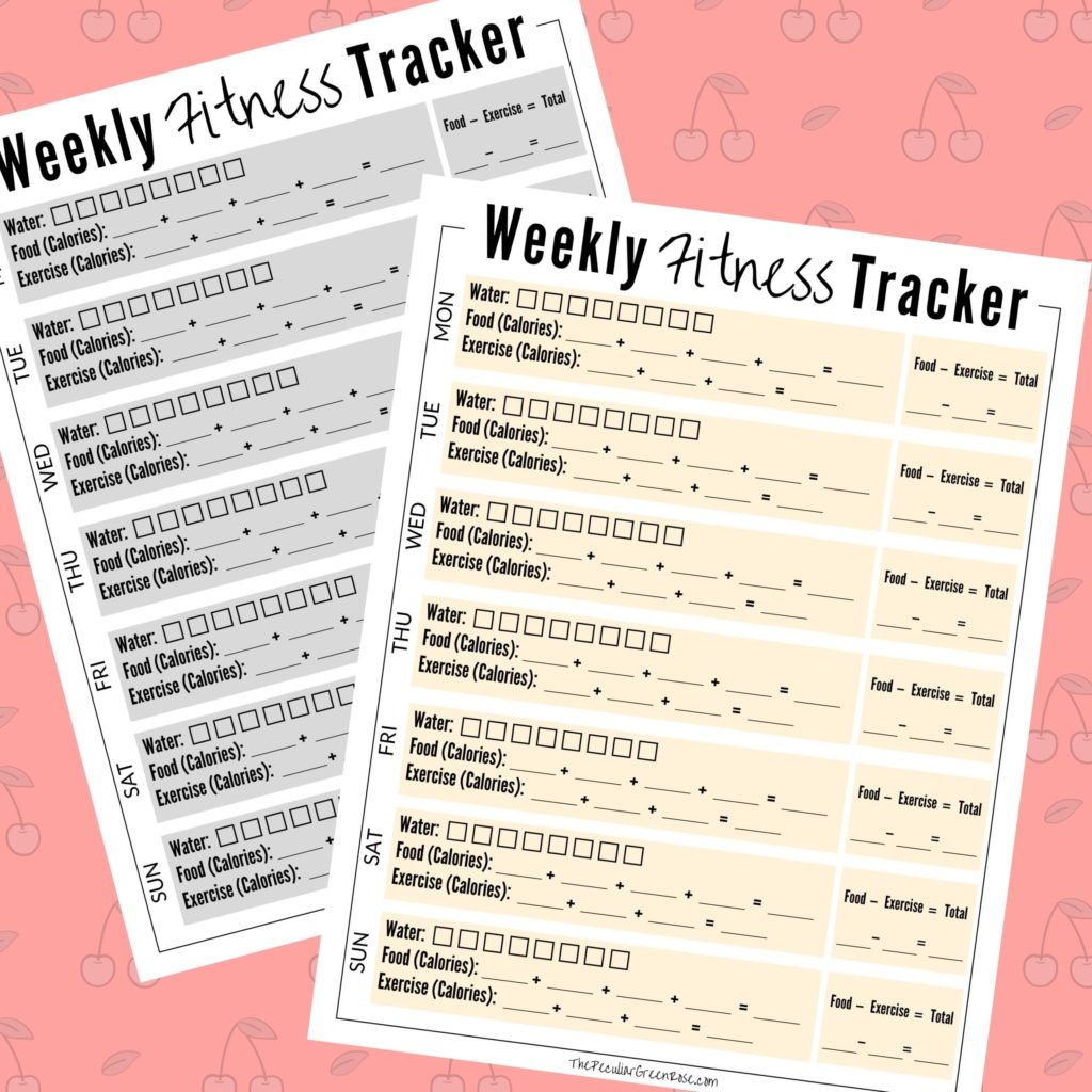 Free Fitness Tracker Printable