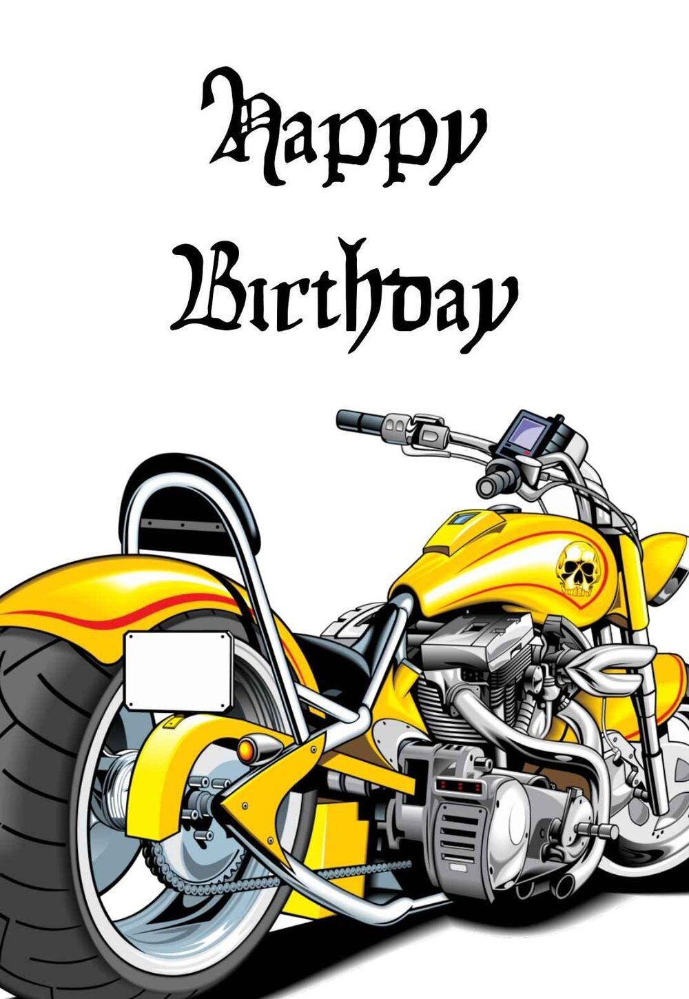 8 Motorbikes Printable Birthday Cards free PRINTBIRTHDAY CARDS