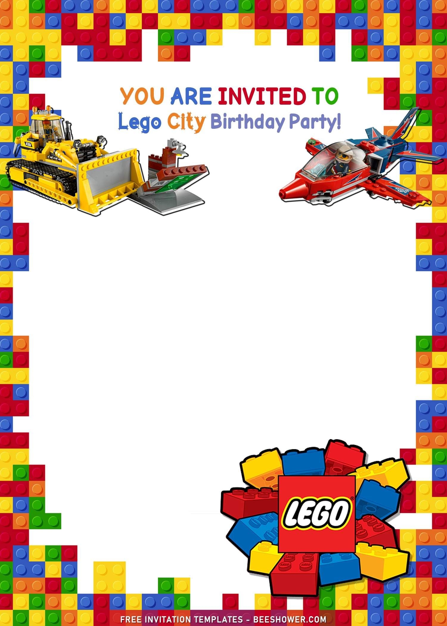 9 Lego Birthday Invitation Templates With Awesome Ninjago Beeshower