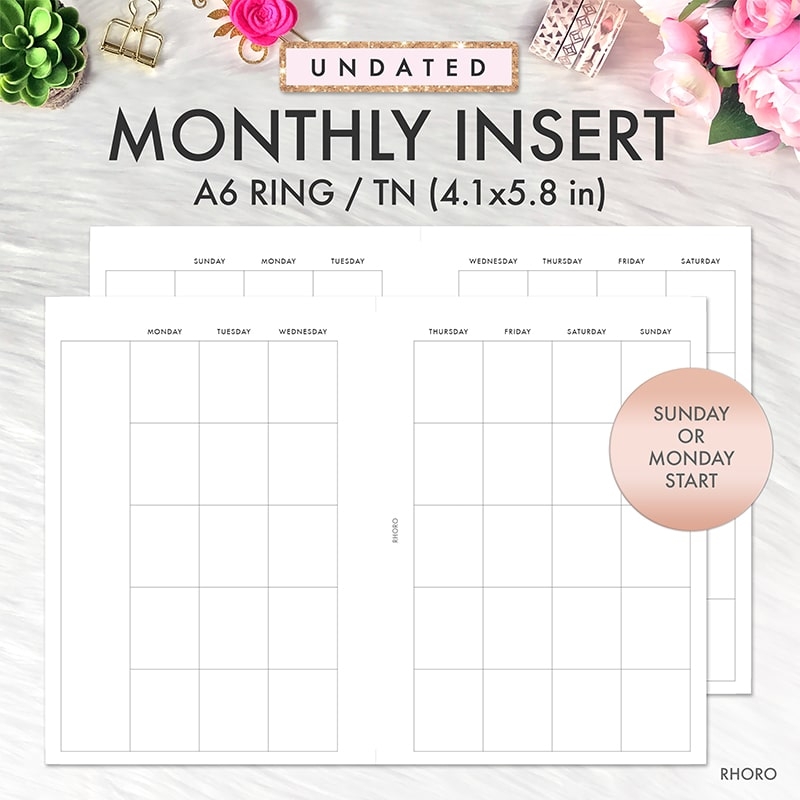 A6 Tn Inserts Free Printable