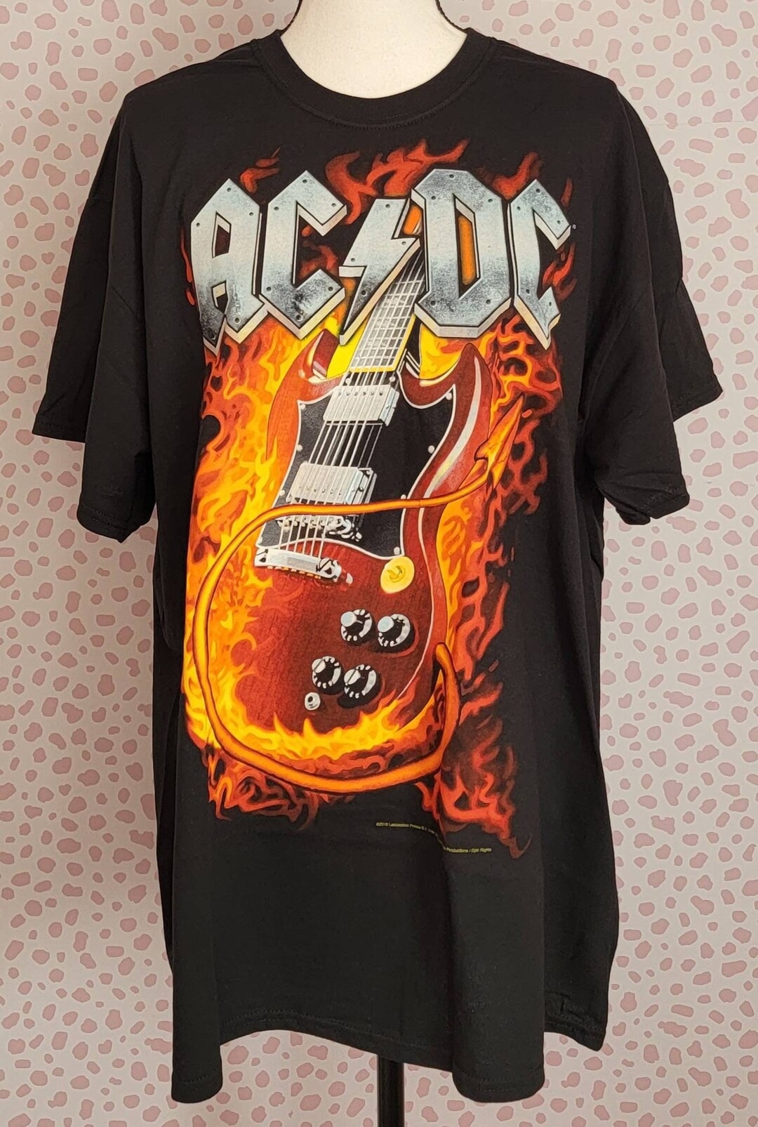 AC DC Thunderstruck Guitar Vintage Style Band Tee Classic Concert Tee Etsy