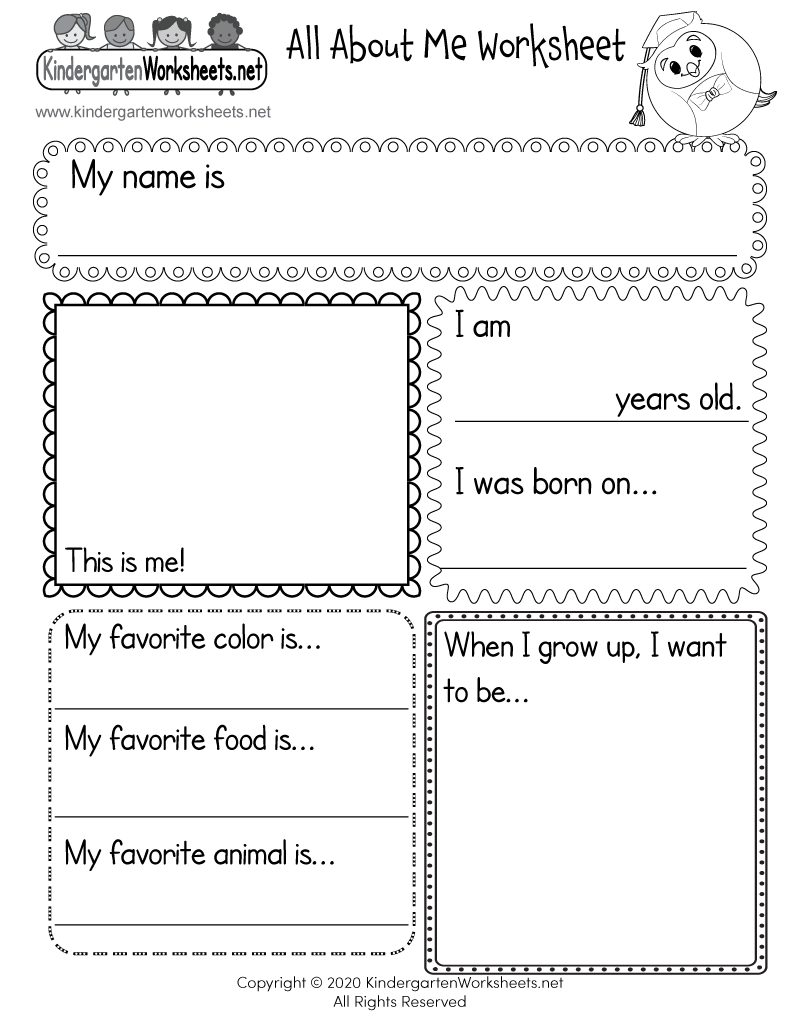 Free Printable All About Me