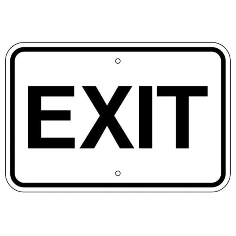 Aluminum Exit Sign trafficsafetywarehouse
