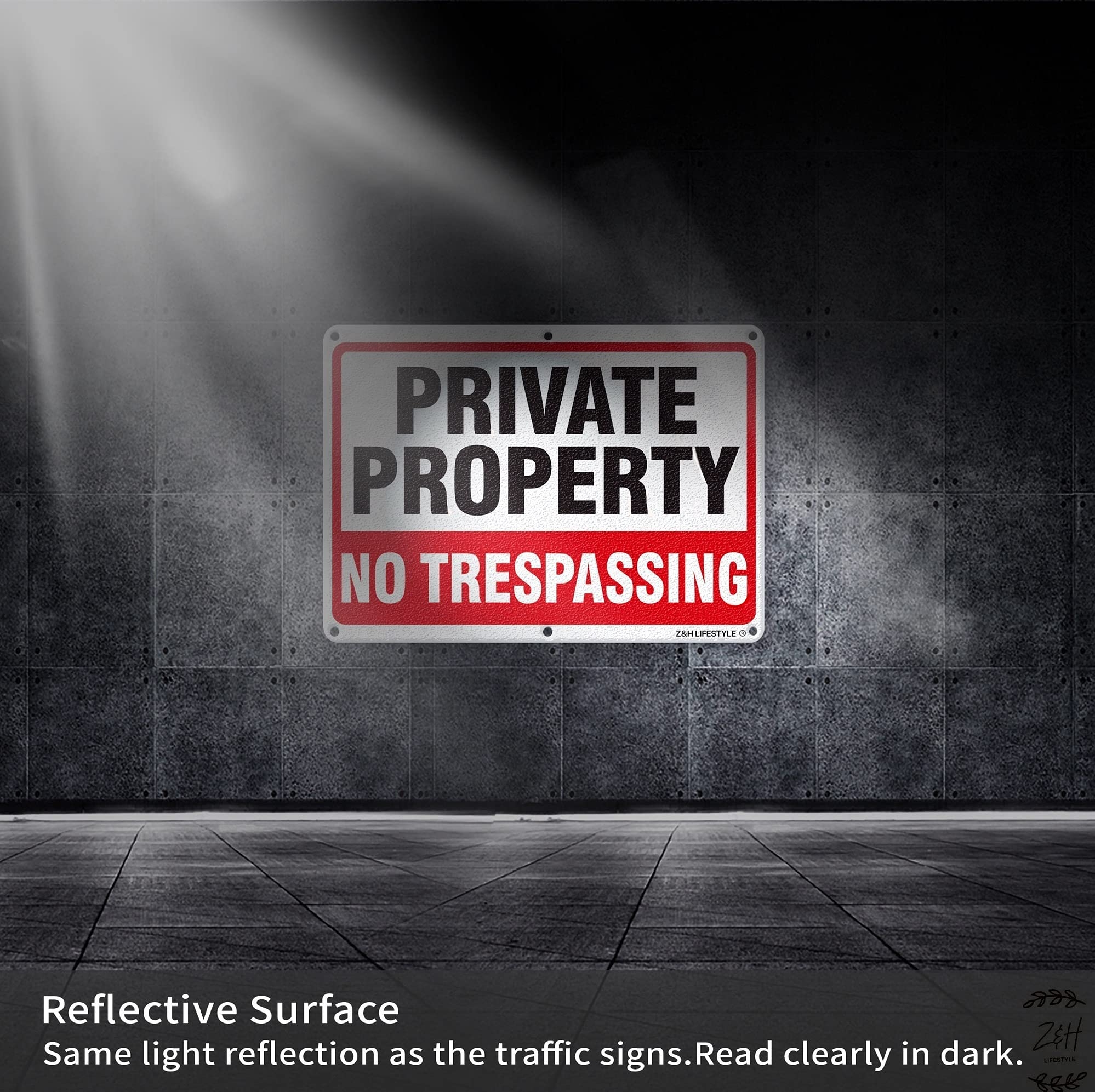 Amazon 4 Pack Metal No Trespassing Signs Private Property 10 X 7 Inch Rust Free 0 04 Aluminum UV Printed Reflective Weatherproof Easy To Read Mount Sturdy Outdoor Keep Out Sign