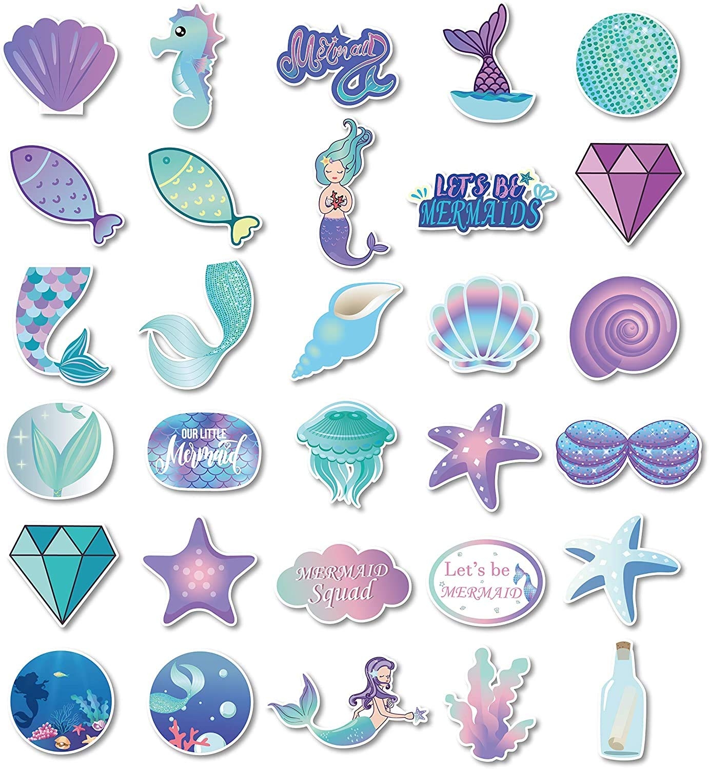 Free Printable Mermaid Stickers