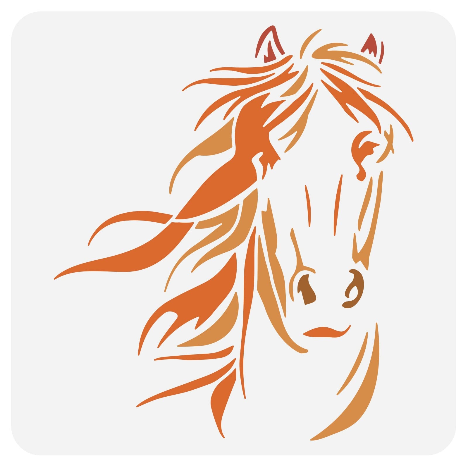 Amazon BENECREAT Horse Stencil 12x12 Horse Head Painting Templates Reusable Animal Stencils Template For Scrapbooking Fabric Photo Album Floor Furniture Wall Decor Arts Crafts Sewing
