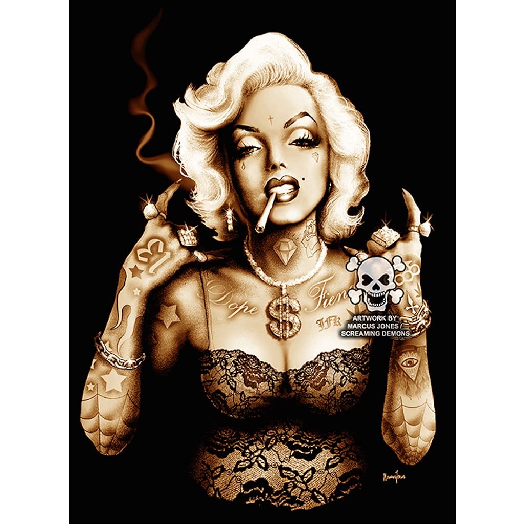 Amazon Gangsta Marilyn By Marcus Jones Monroe Tattoo Semi Gloss Fine Wall Art Print Posters Prints