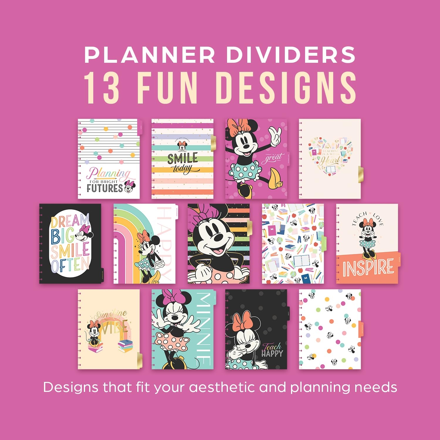 Amazon Happy Planner Disney Disc Bound 12 Month Academic Planner July 2024 June 2025 Daily Weekly And Monthly Planner With 3 Bonus Months Classic Size Teacher Layout Teach Happy Minnie 7 X 9 25 