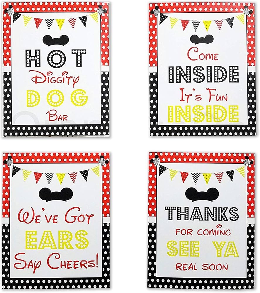 Free Printable Mickey Mouse Signs